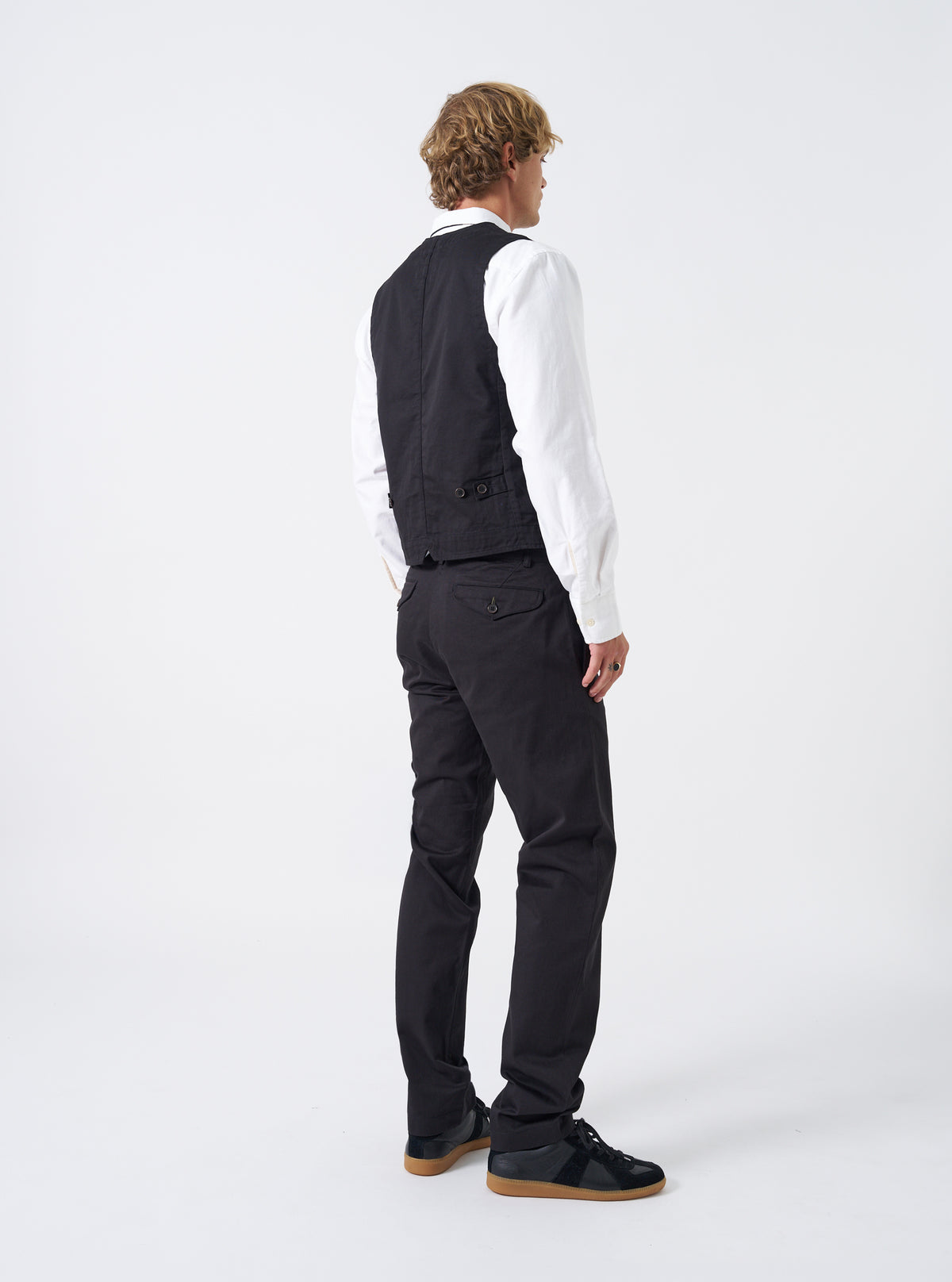 Black Twill Field Waistcoat