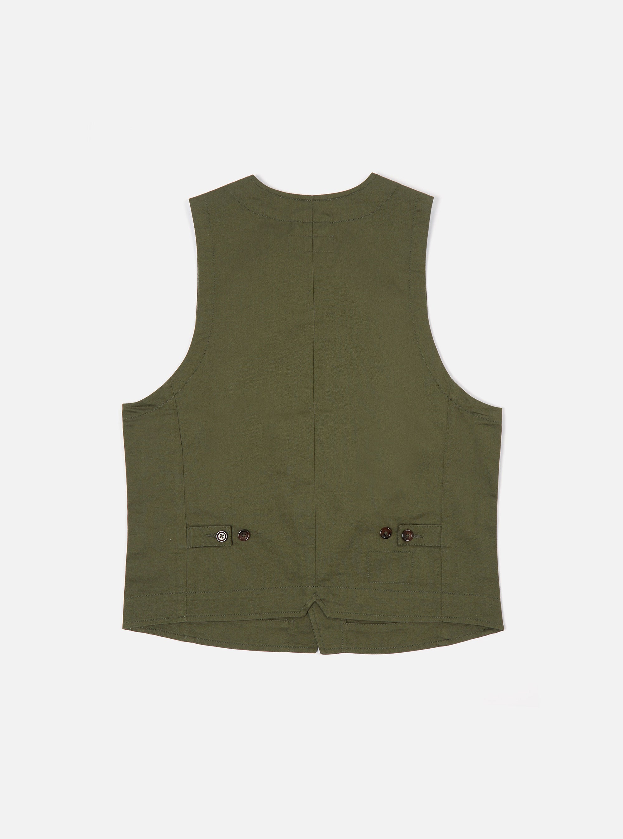 Light Olive Twill Field Waistcoat