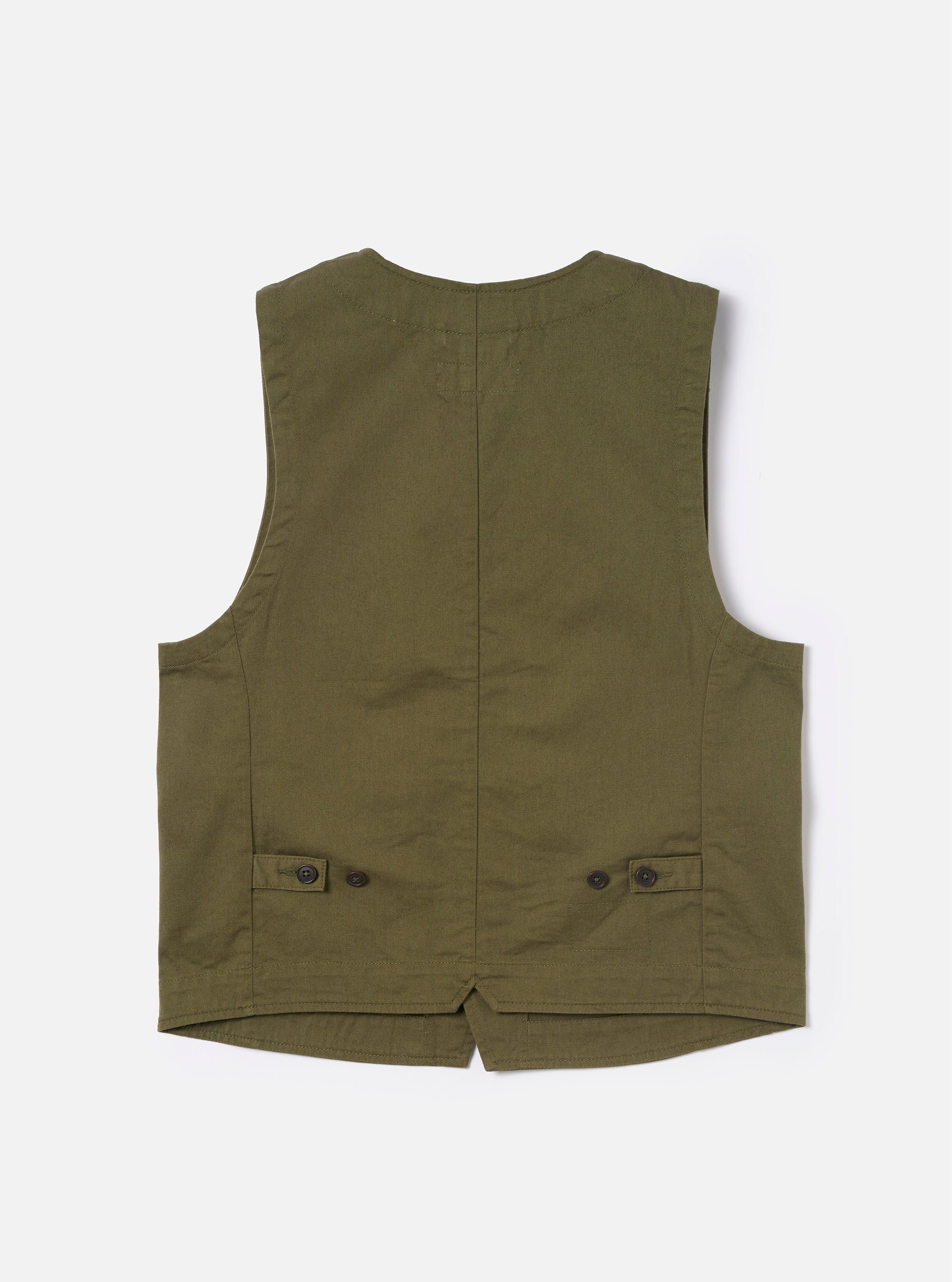 Light Olive Twill Field Waistcoat