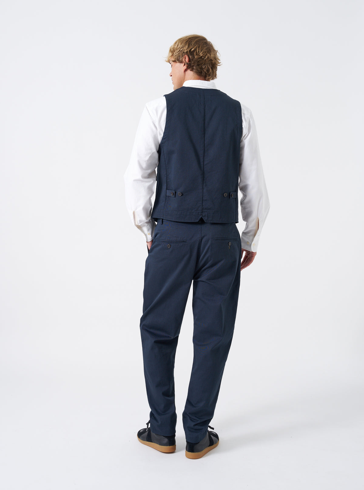 Navy Twill Field Waistcoat