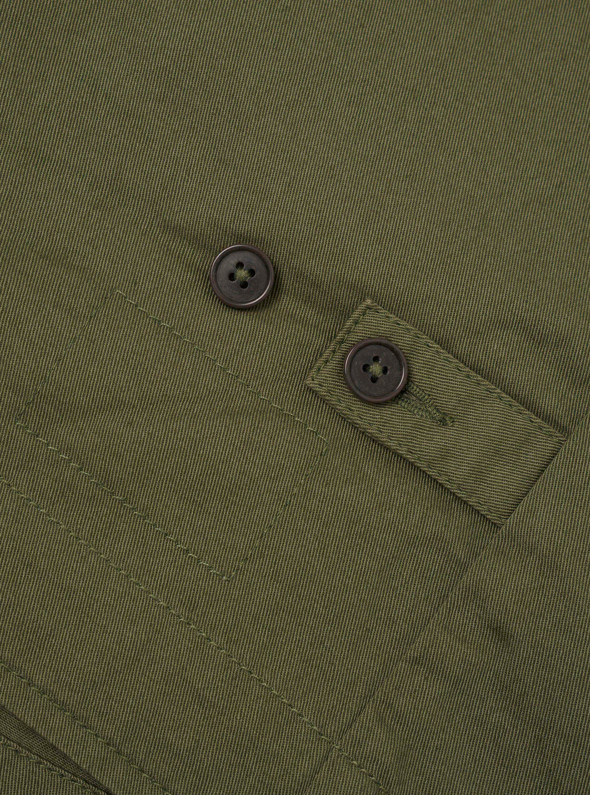Olive Green Twill Field Waistcoat