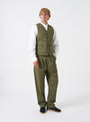 Light Olive Twill Field Waistcoat