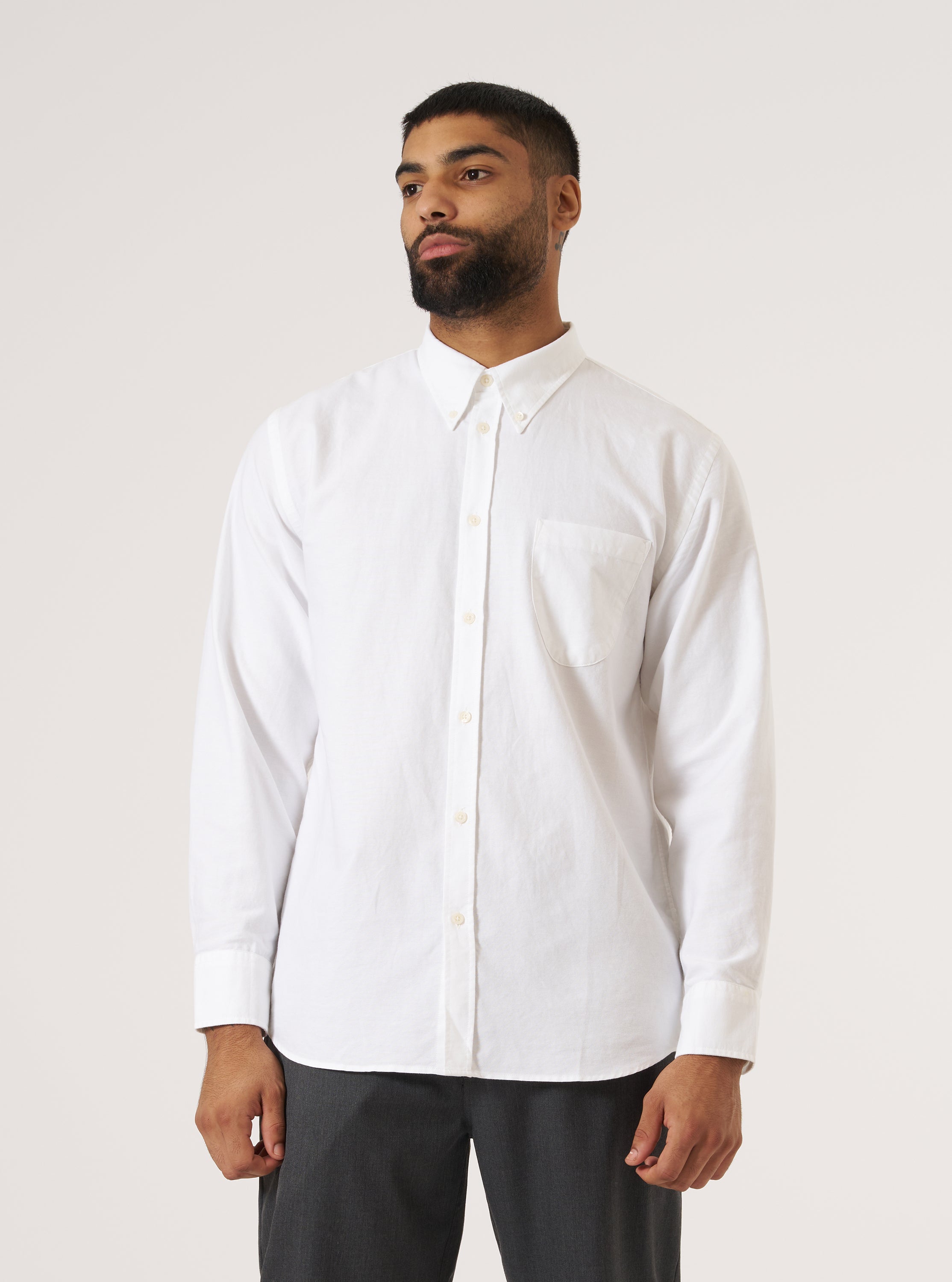 Men's White Oxford Daybrook Shirt – Universal Works