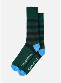 Green/Black Wool Games Sock