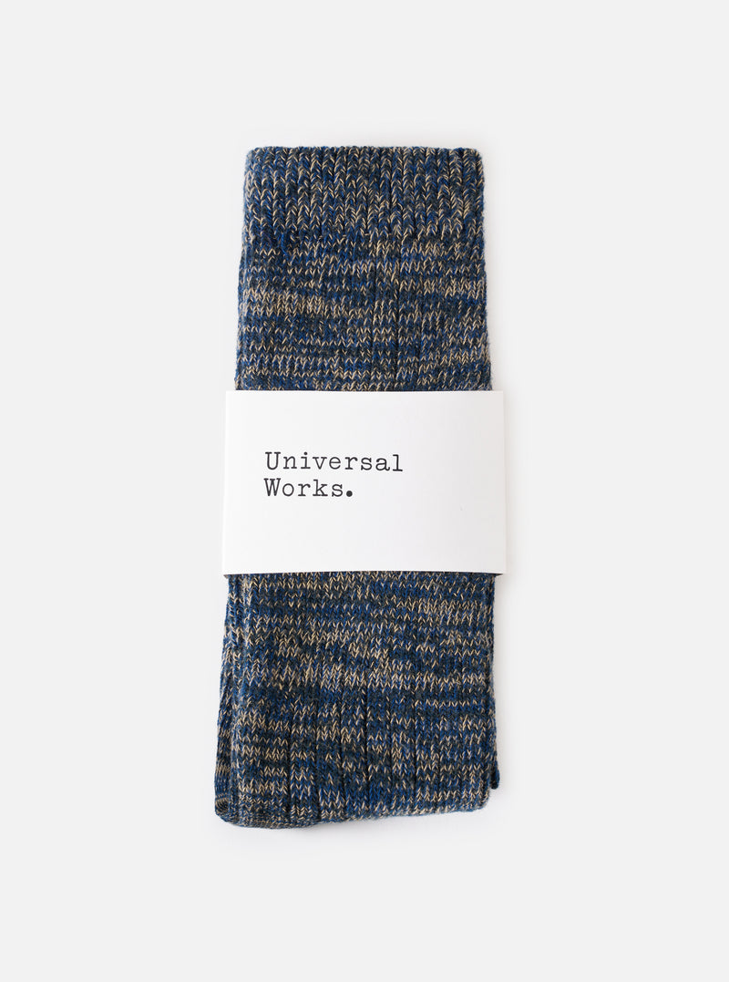 Dark Navy Slub Knit Slub Sock