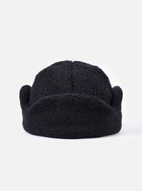 cableami® Black Recycled Wool Flight Watch Cap