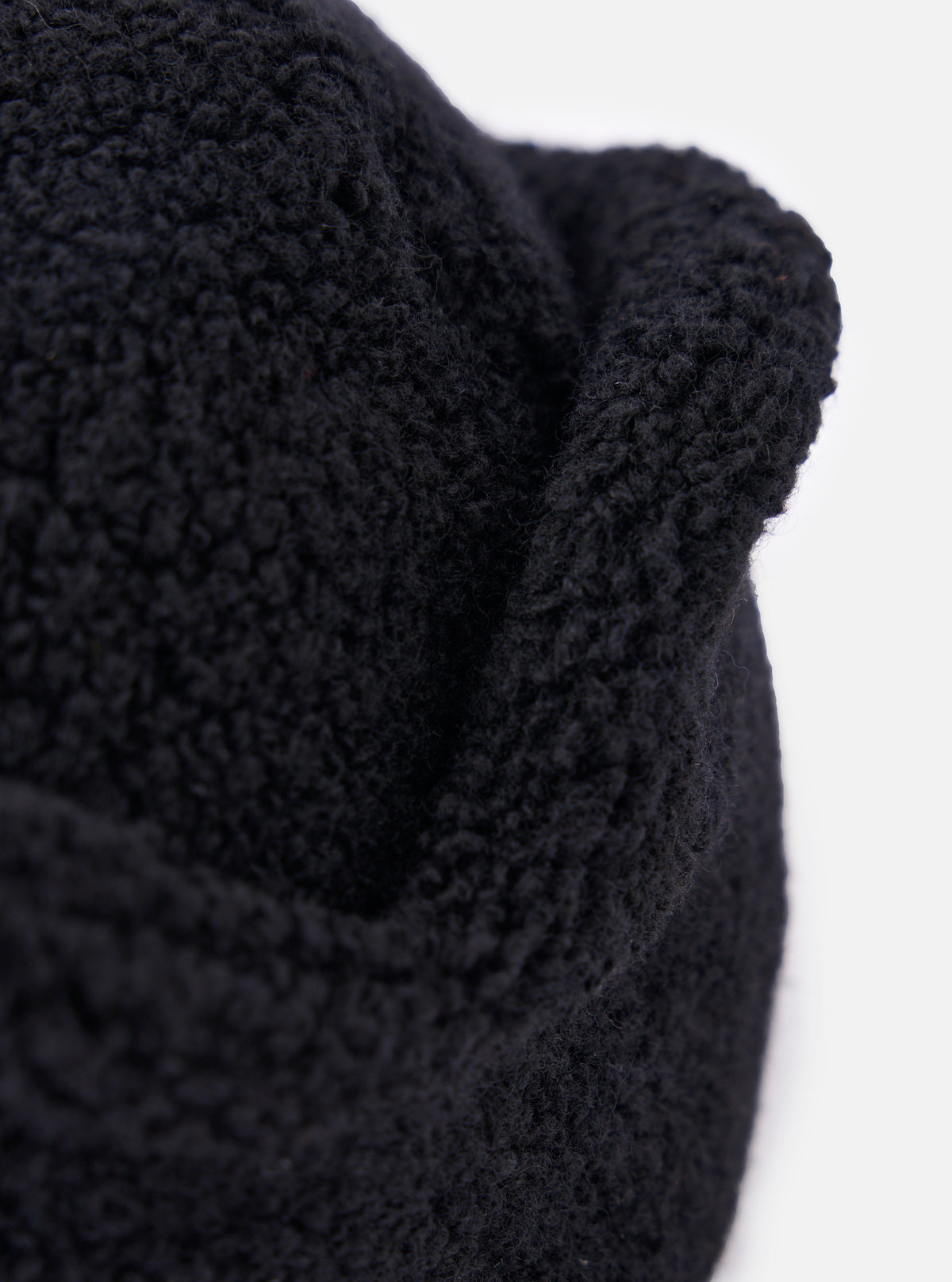 cableami® Black Recycled Wool Flight Watch Cap