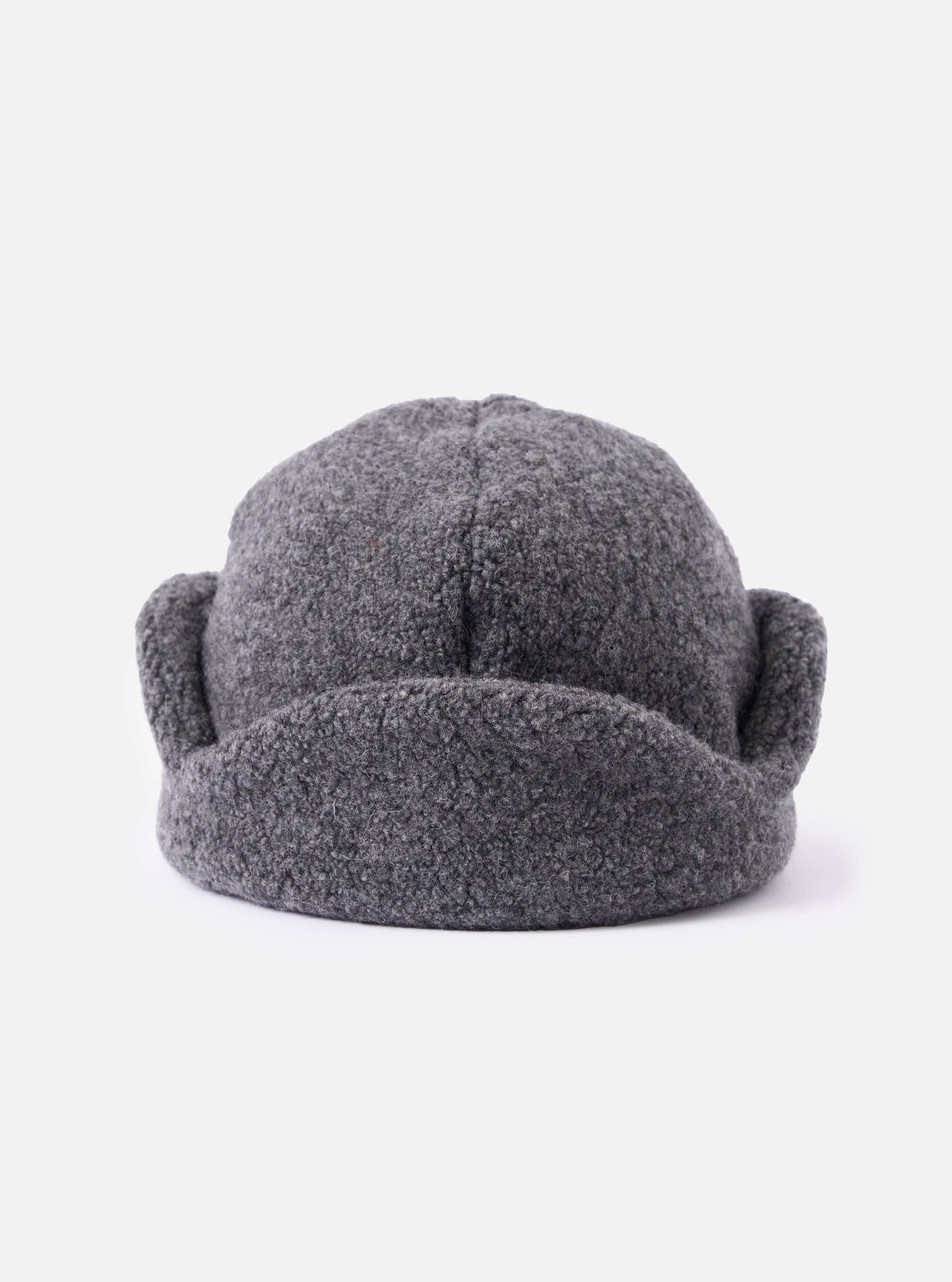 cableami® Grey Recycled Wool Flight Watch Cap