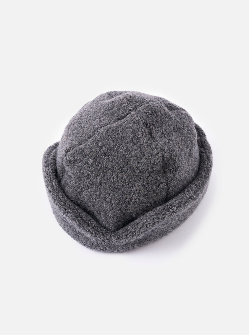 cableami® Grey Recycled Wool Flight Watch Cap