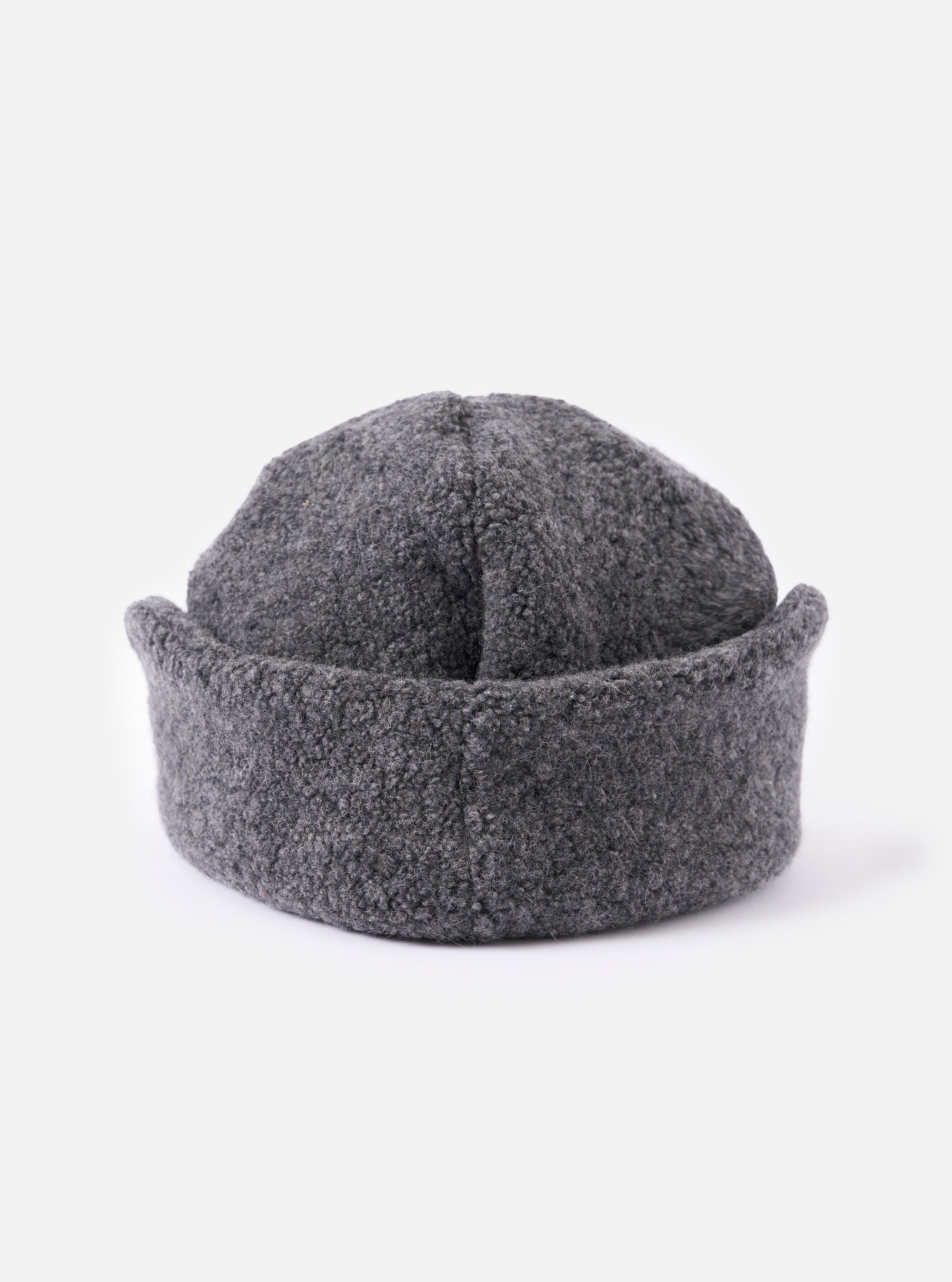 cableami® Grey Recycled Wool Flight Watch Cap