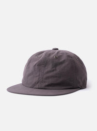 The cableami Grey/Olive Cotton/Nylon B.B Cap is shown as a flat lay against a plain white background. The cap features a classic six-panel construction with a flat peak and a contrasting grey and olive green color scheme. Details include embroidered eyelets for ventilation and a smooth, water-repellent fabric texture.