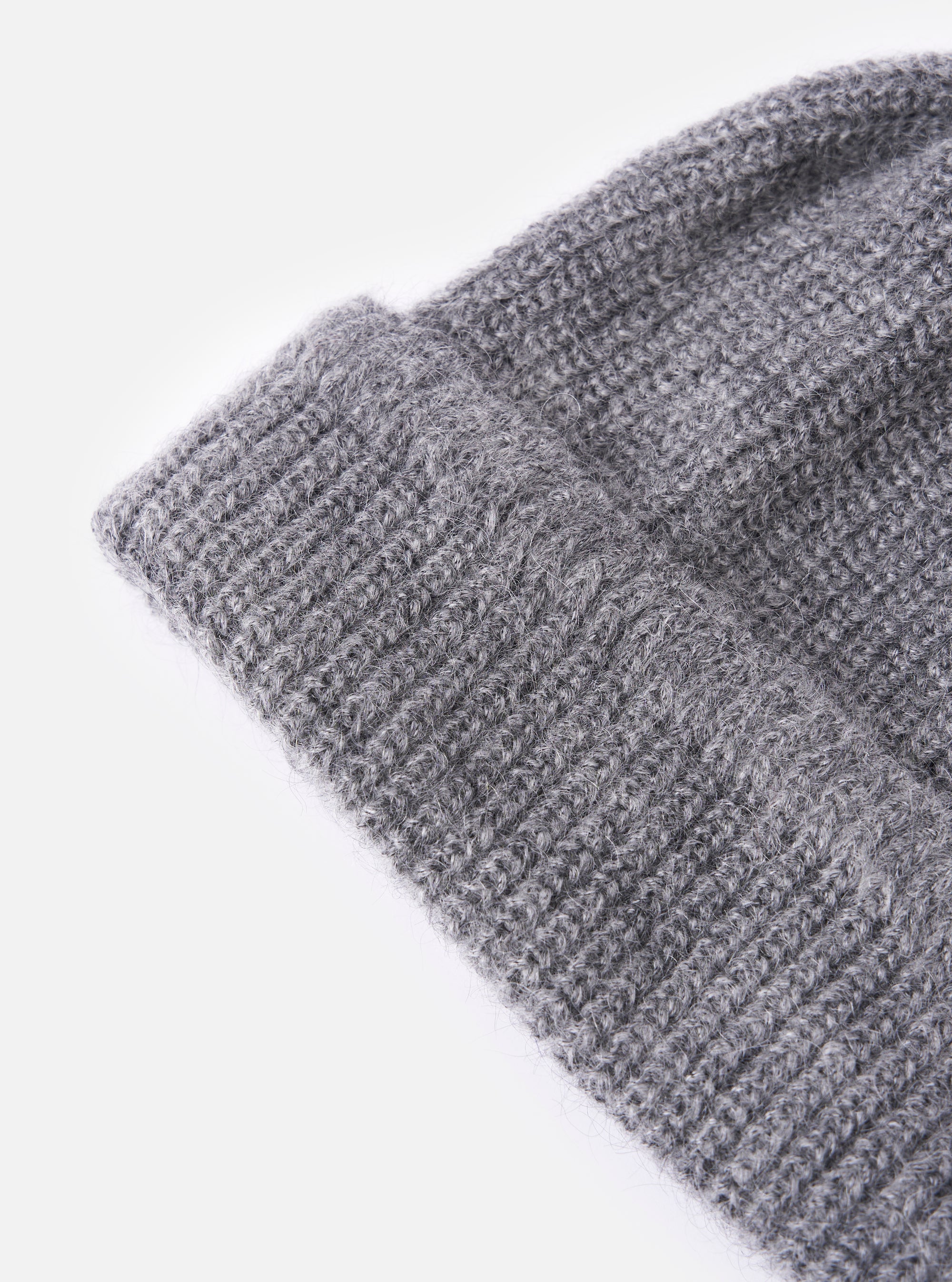 cableami® Grey Mohair Watch Cap
