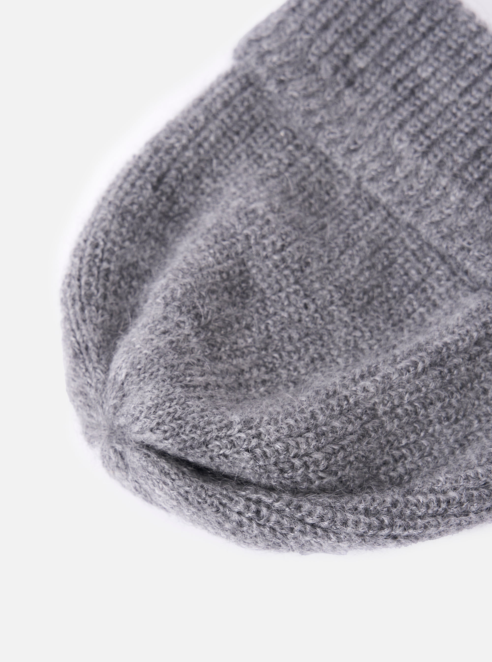 cableami® Grey Mohair Watch Cap