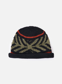 cableami® Black Wool Jacquard Watch Cap