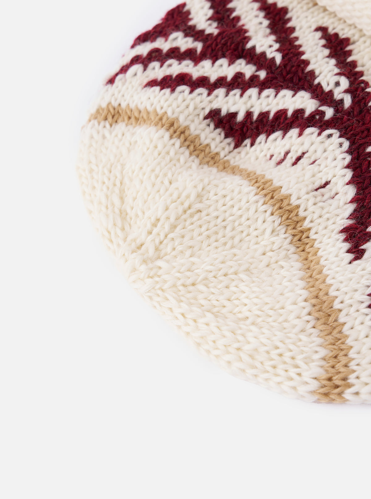 cableami® Ecru Wool Jacquard Watch Cap