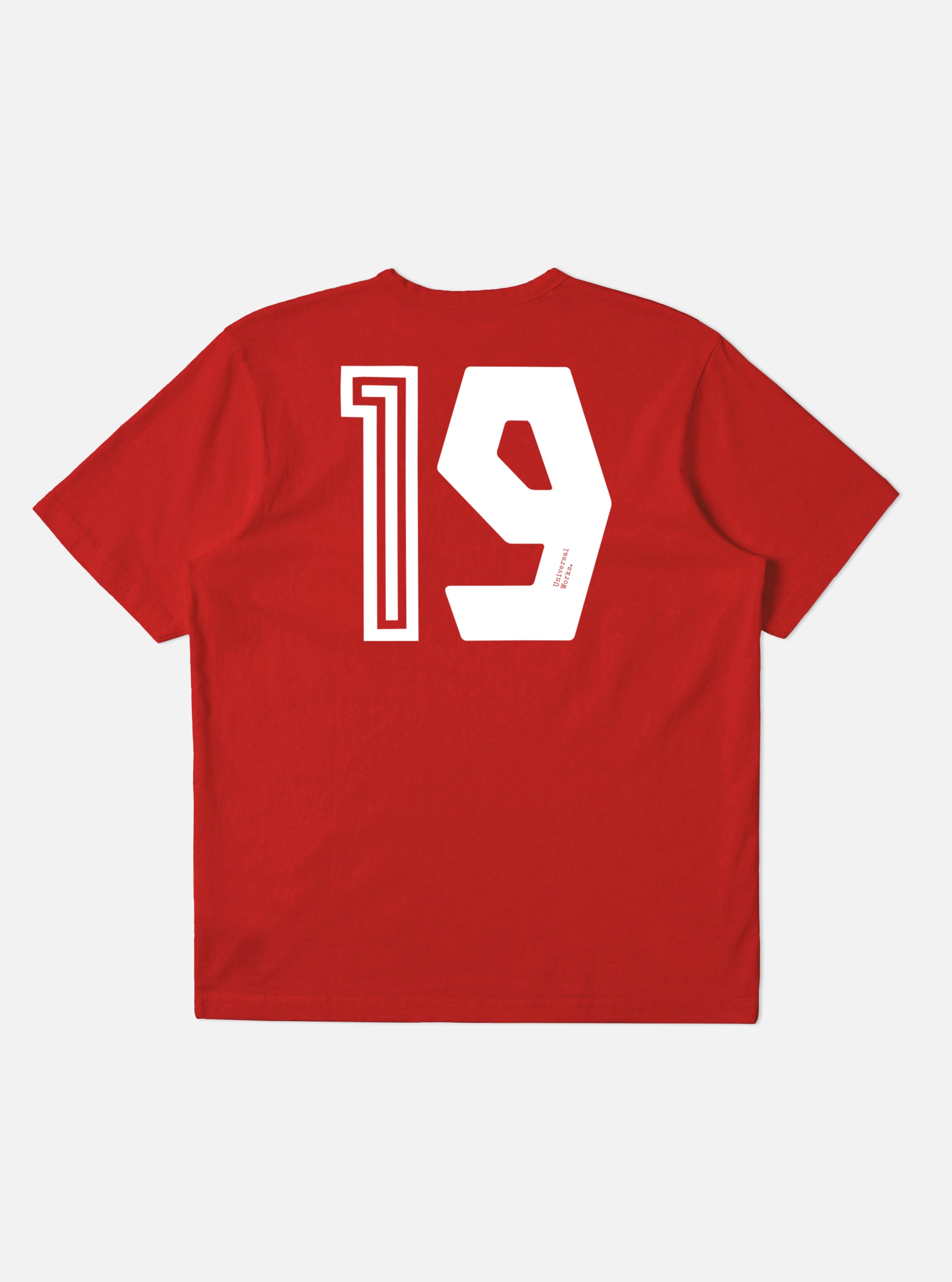 Red Single Jersey Charity Football Tee – Universal Works