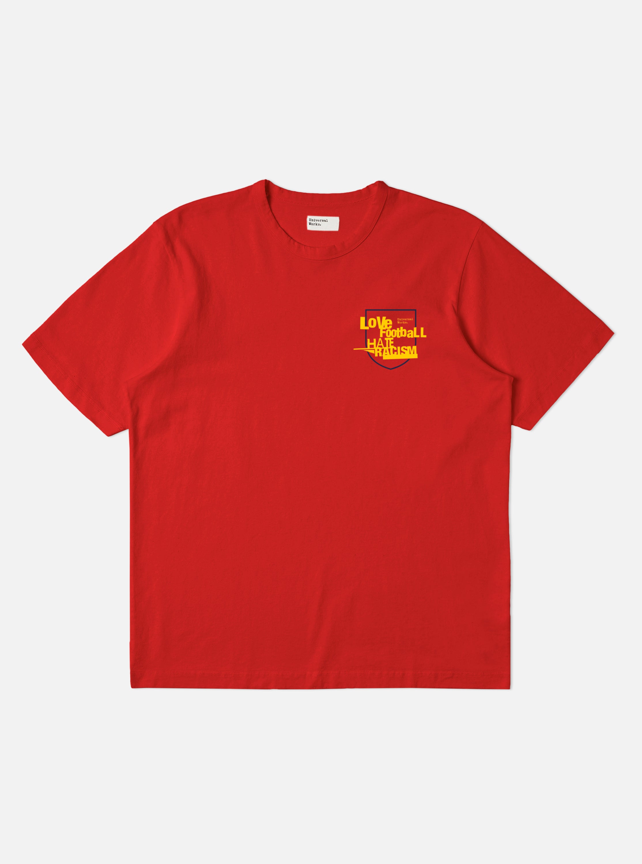 Red Single Jersey Charity Football Tee – Universal Works