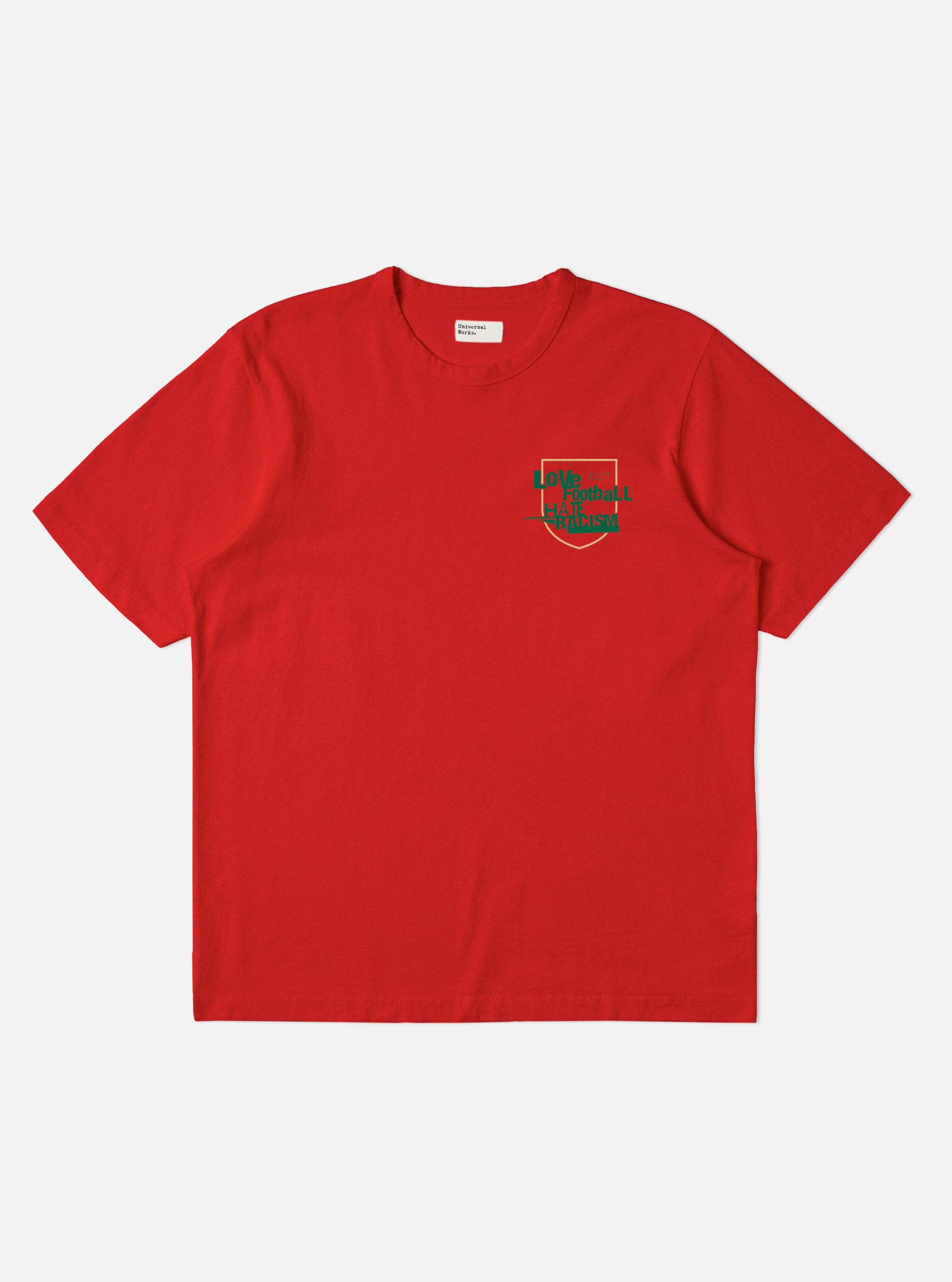 Red Single Jersey Charity Football Tee – Universal Works