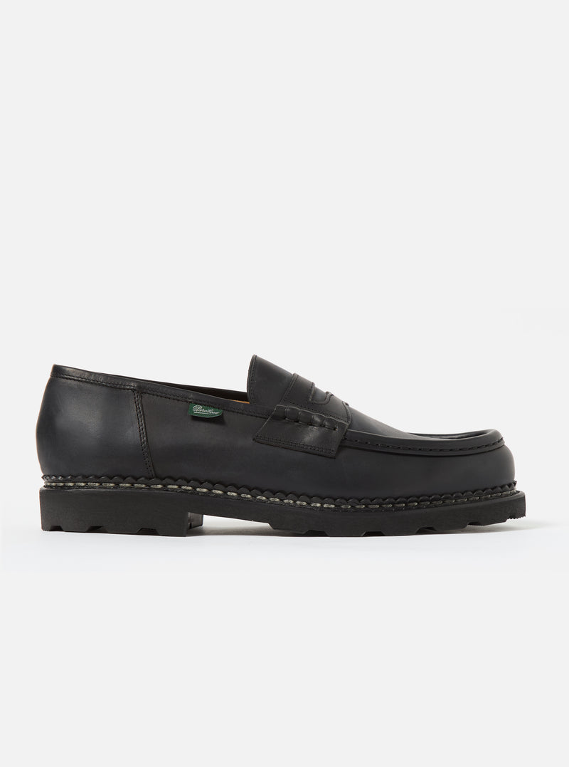 Black Leather Paraboot Reims Marche