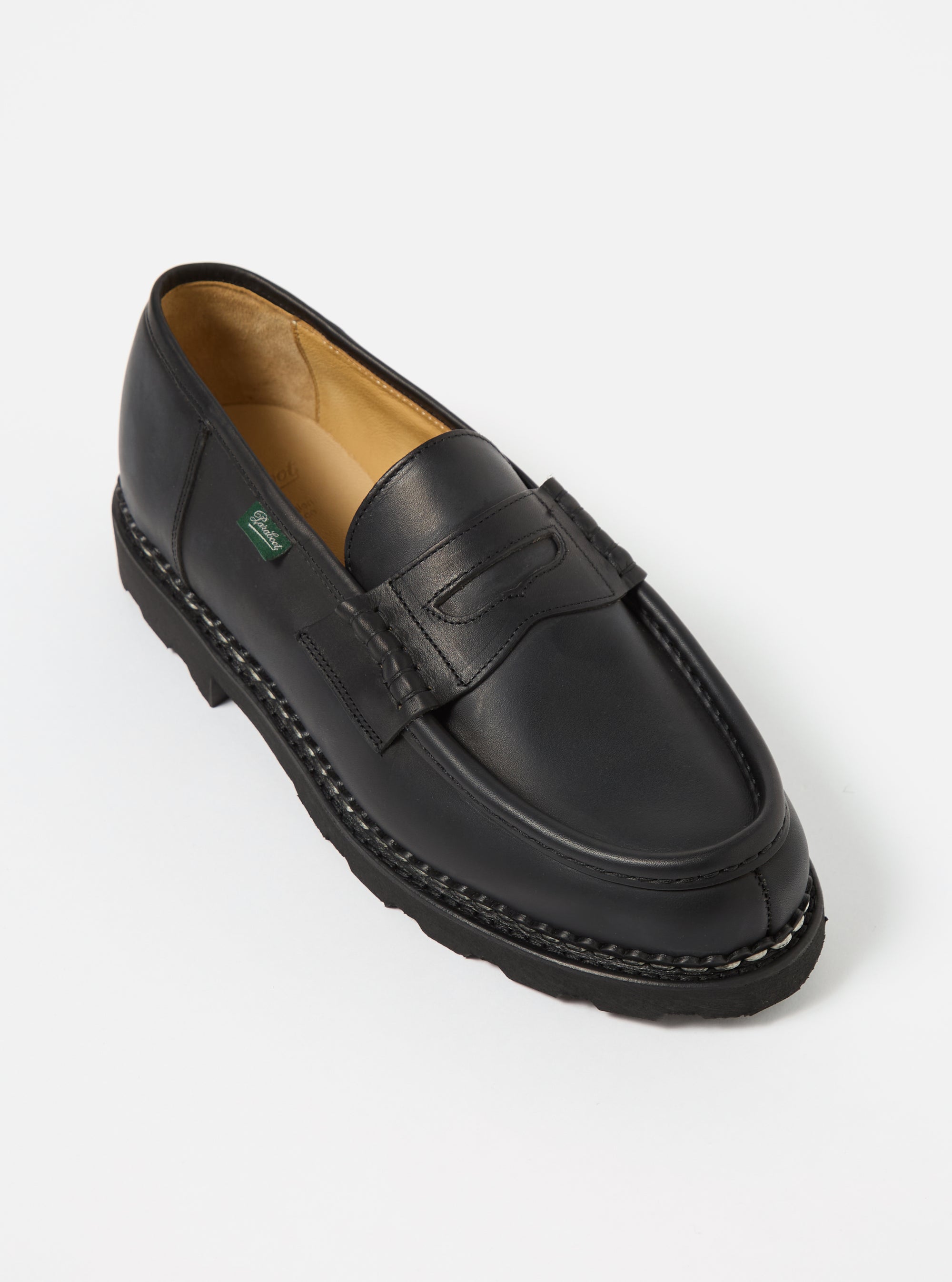 Black Leather Paraboot Reims Marche