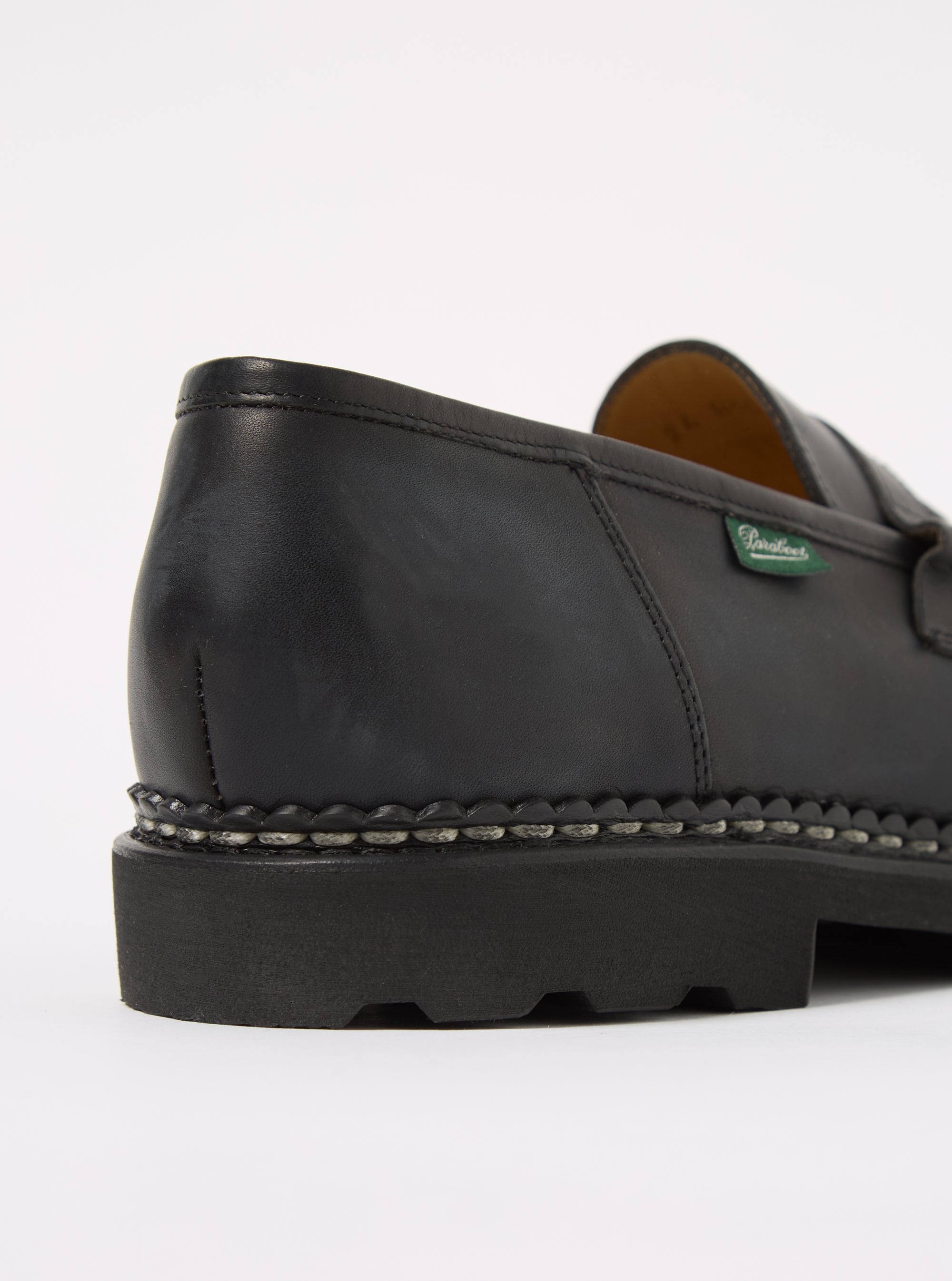 Black Leather Paraboot Reims Marche