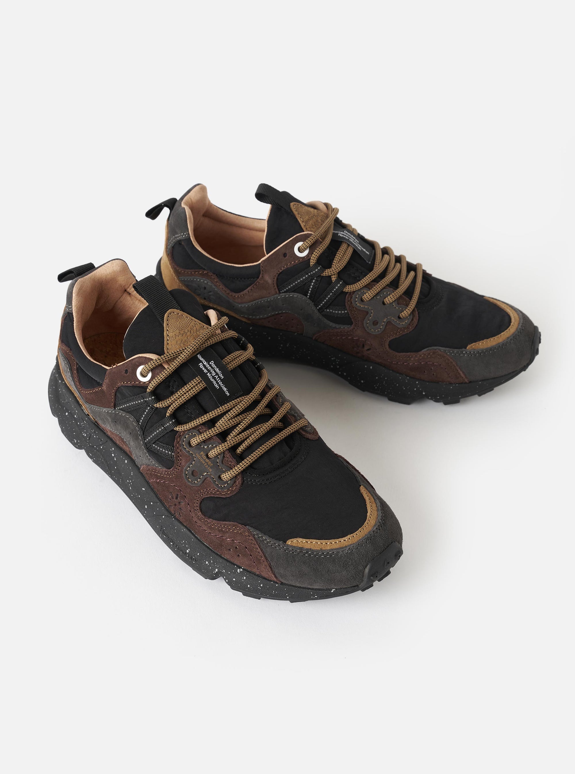 Flower Mountain Dark Grey/Black/Dark Brown Suede/Nylon Yamano 3 Man