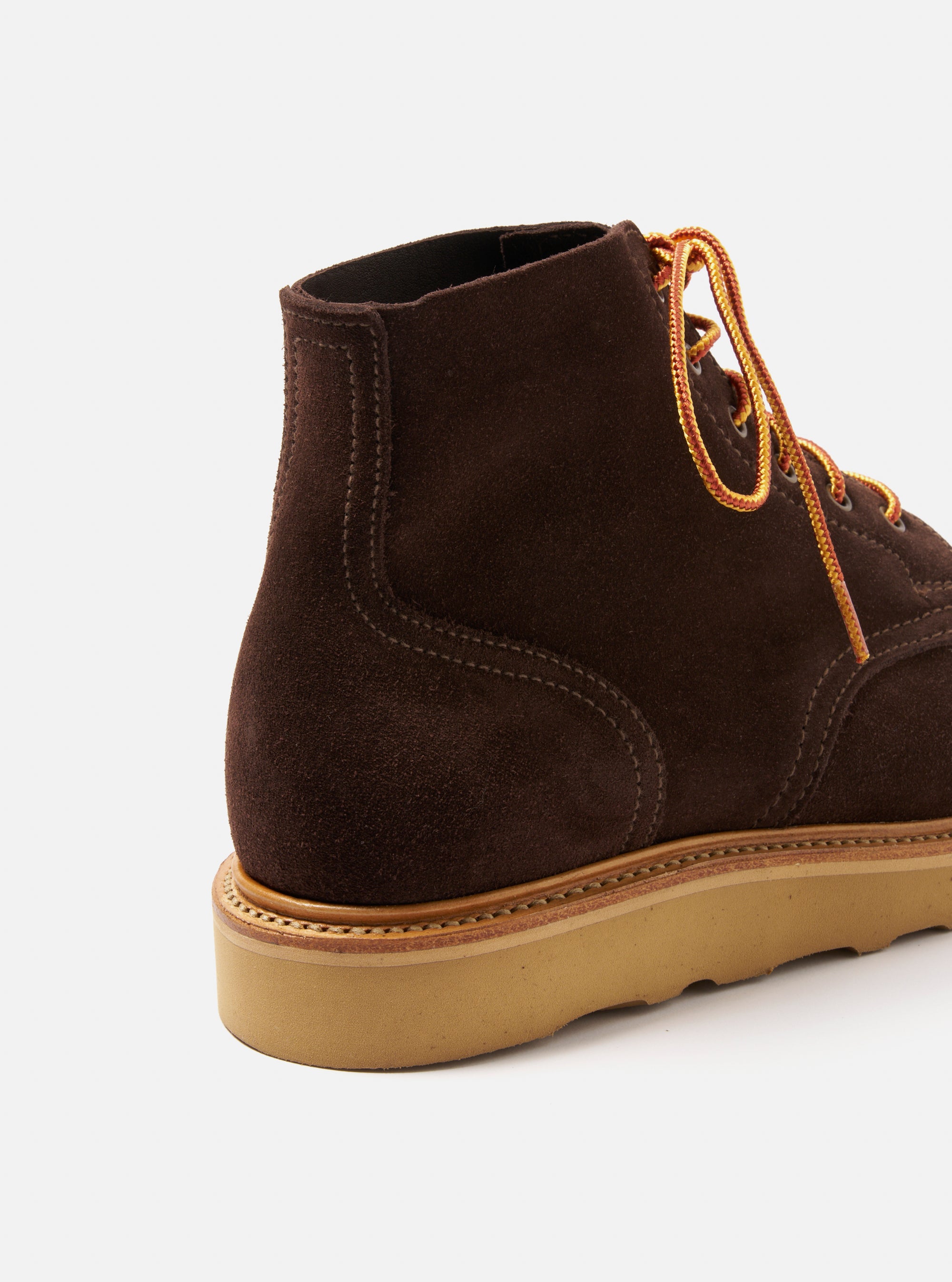 Sanders x Universal Works Mocha Reverse Suede Wilson Derby Boot