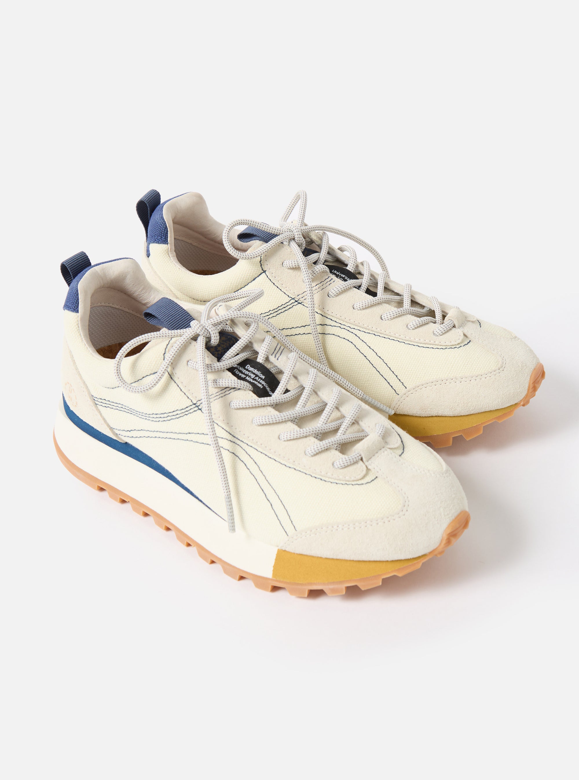 Flower Mountain x Universal Works Ecru/Light Brown Suede/Cotton Canvas Asuka