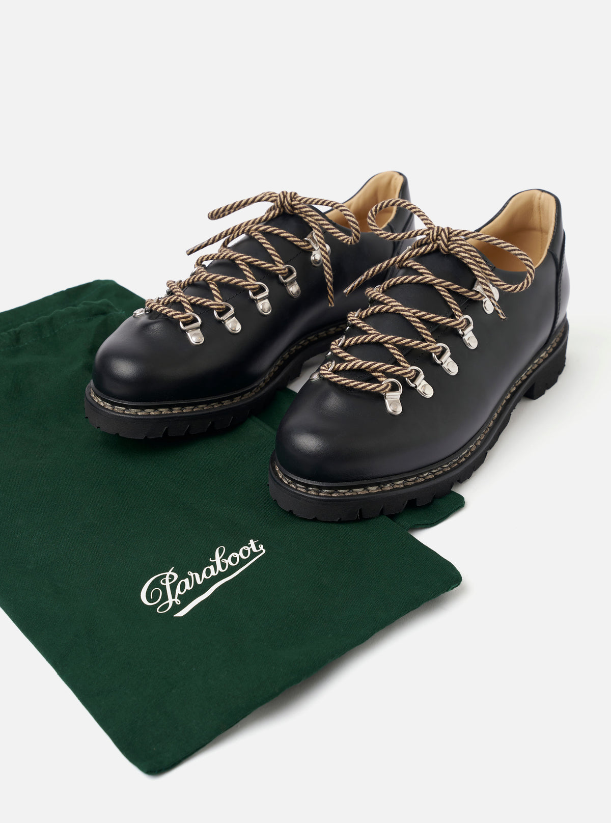 Paraboot Black Leather Clusaz Jannu
