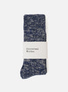 Navy Slub Knit Slub Sock