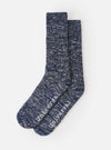 Navy Slub Knit Slub Sock