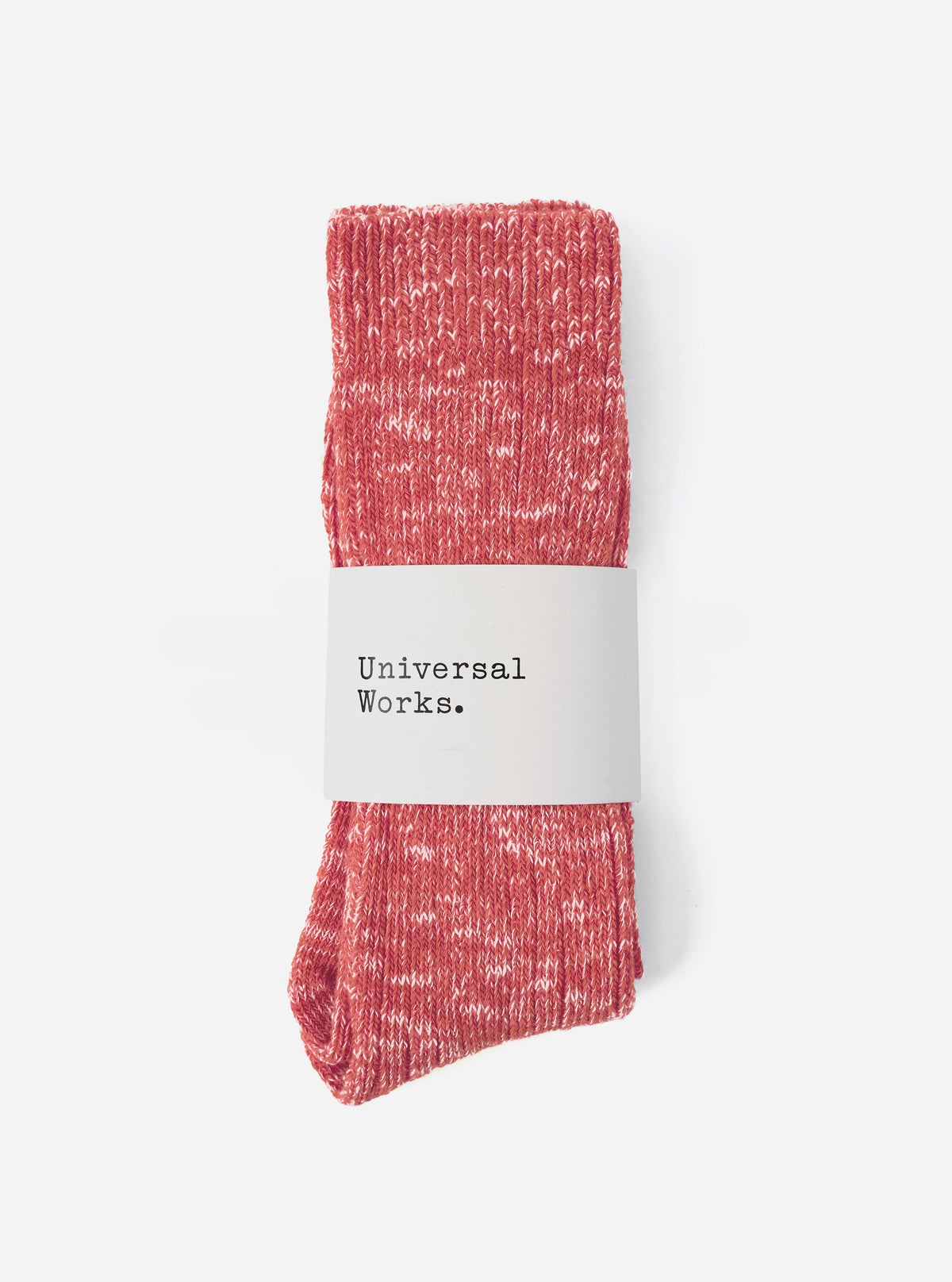 Red Slub Knit Slub Sock