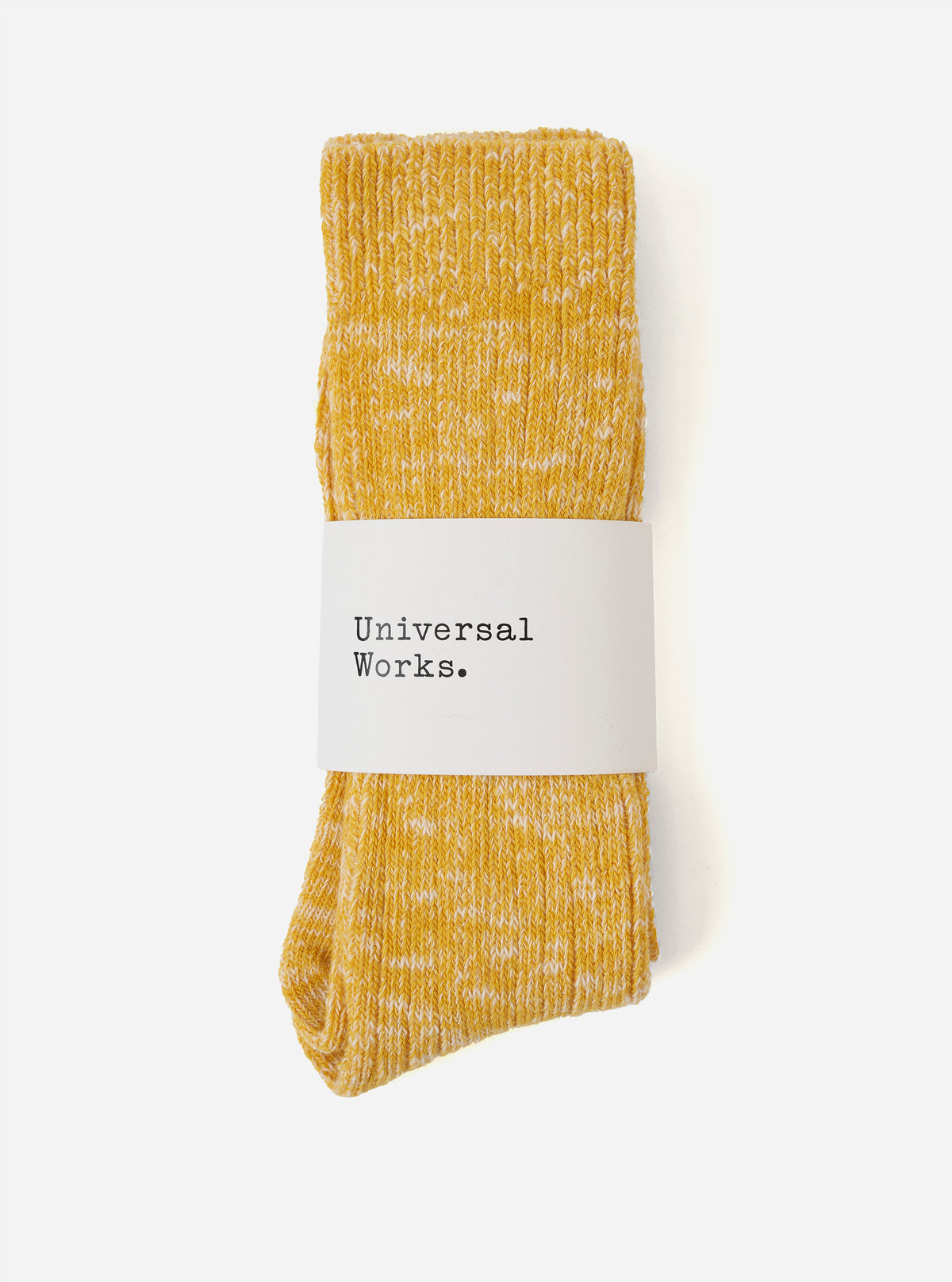 Yellow Slub Knit Slub Sock