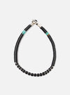 Mikia Jet Silver Heishi Bracelet