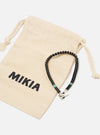 Mikia Jet Silver Heishi Bracelet