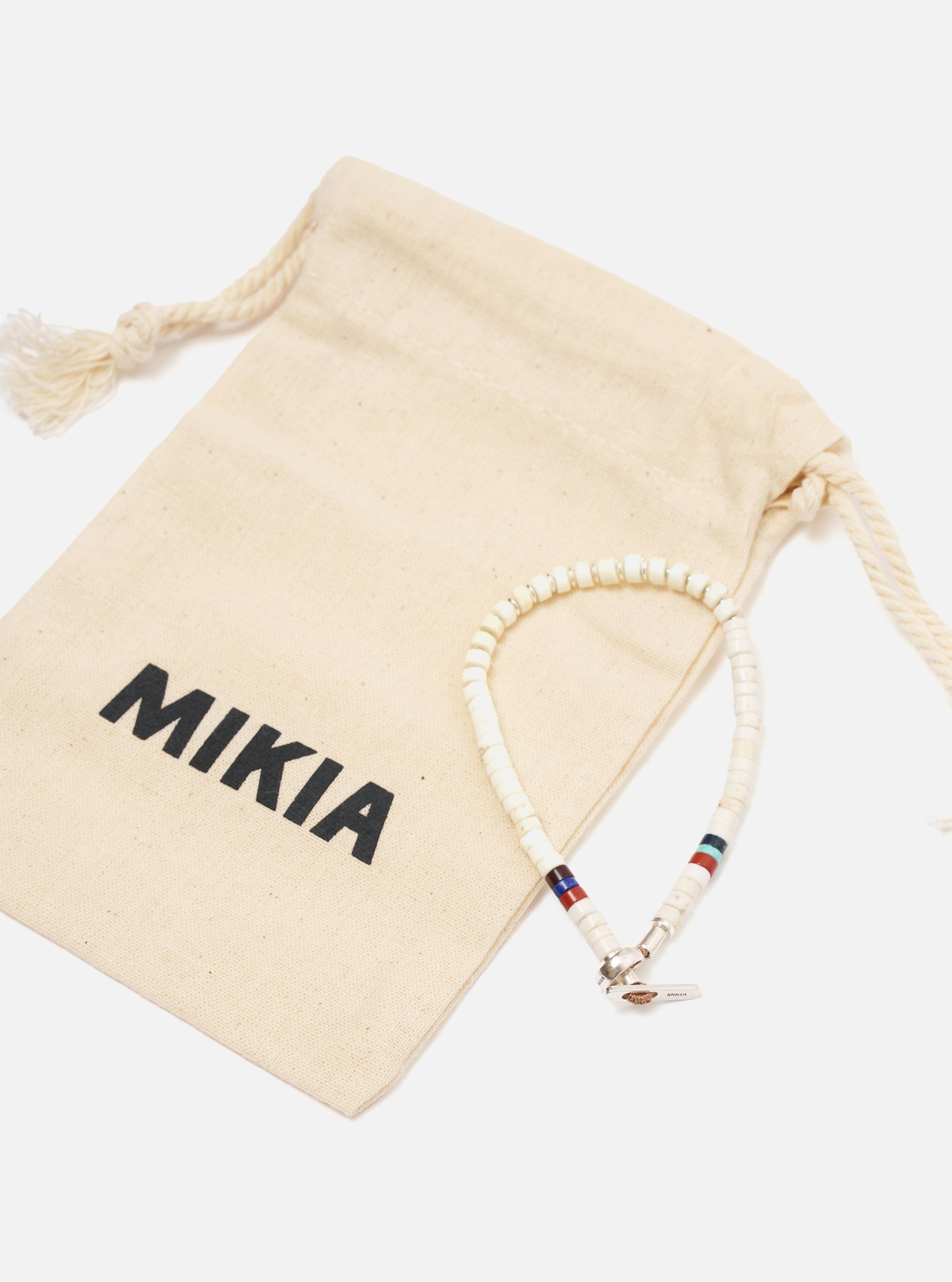 Mikia Magnesite Silver Heishi Bracelet – Universal Works