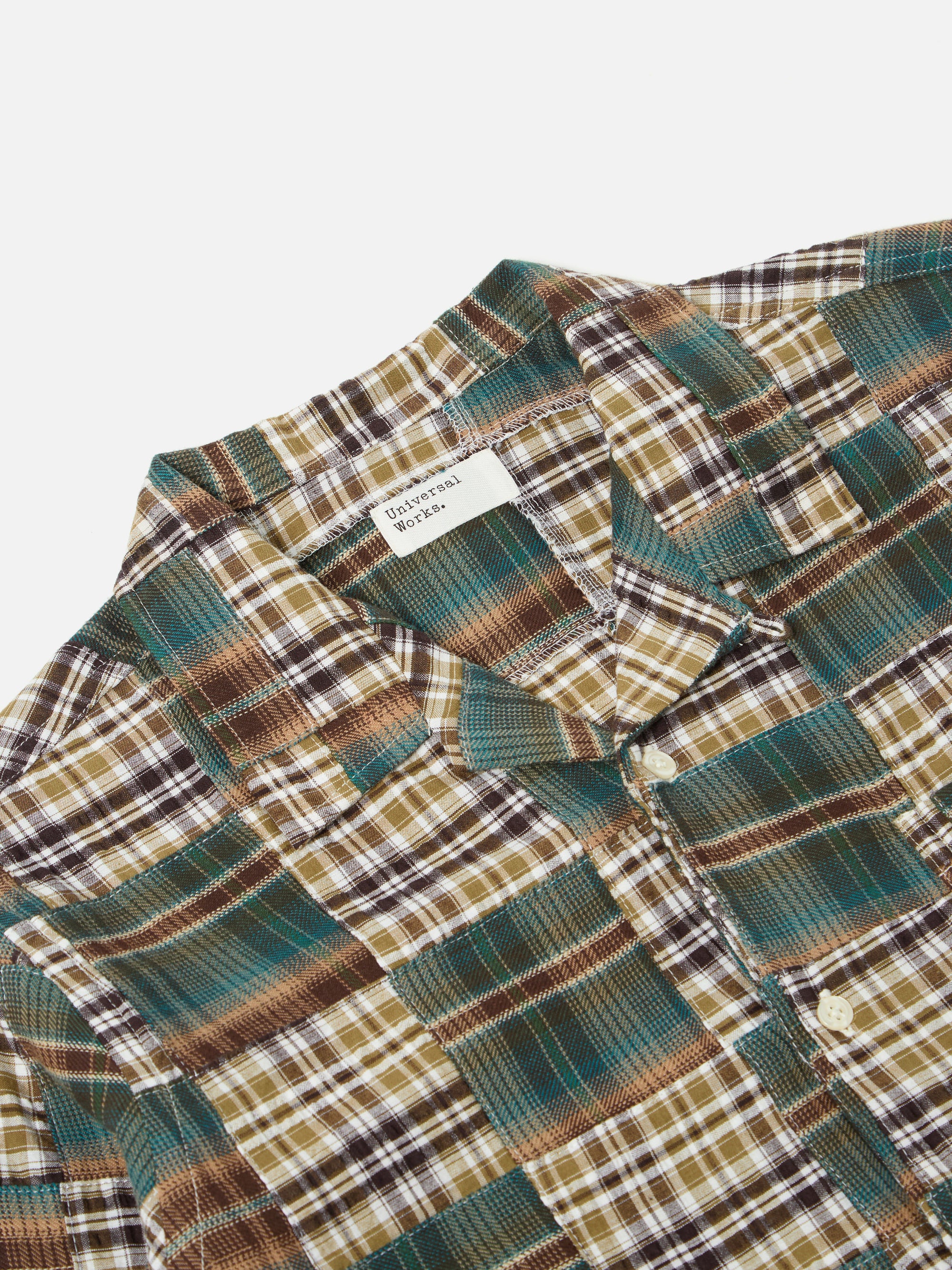 Olive/Brown Patchwork Check Long Pyjama Set