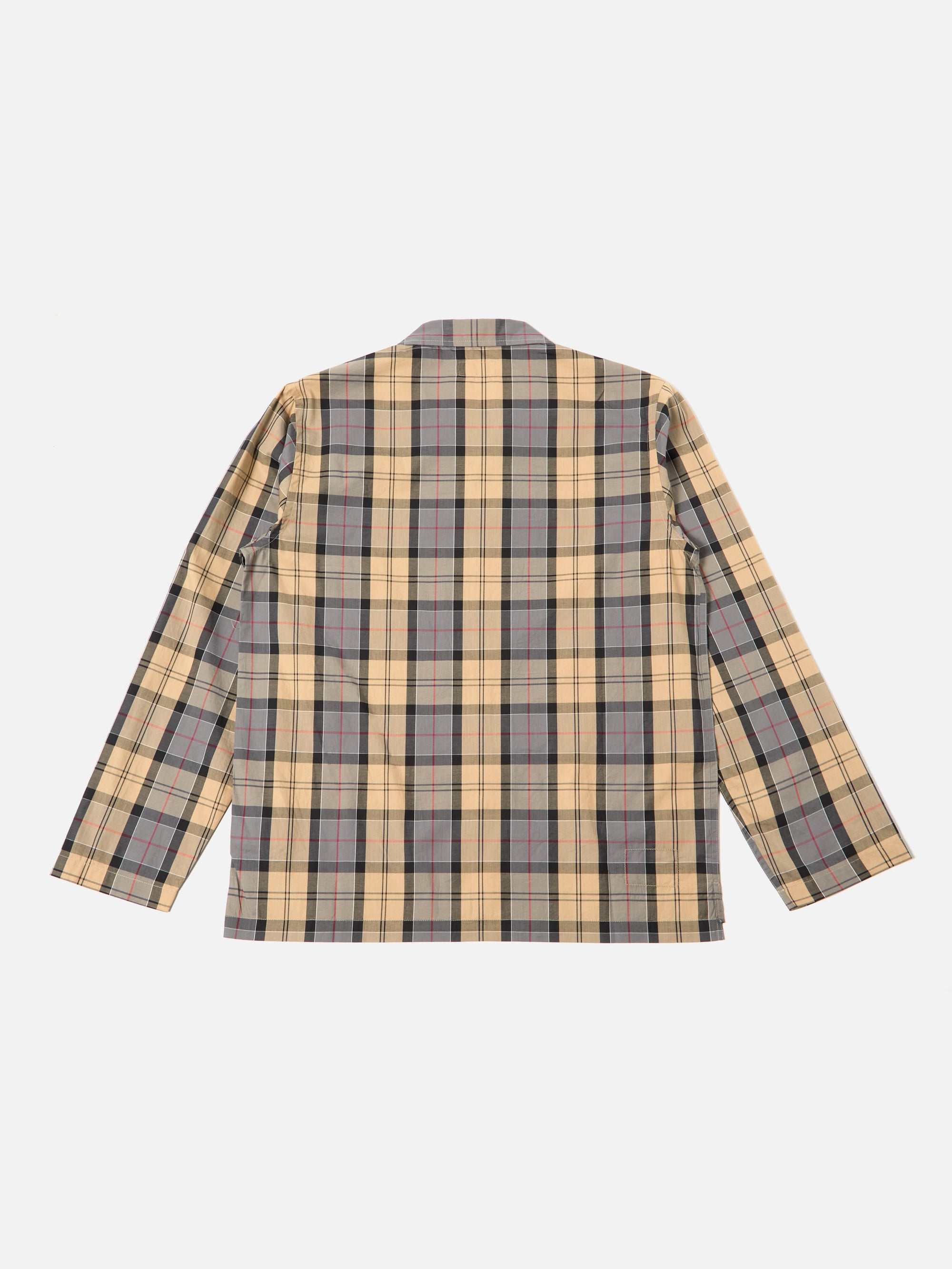 Sand Tartan Check Long Pyjama Set