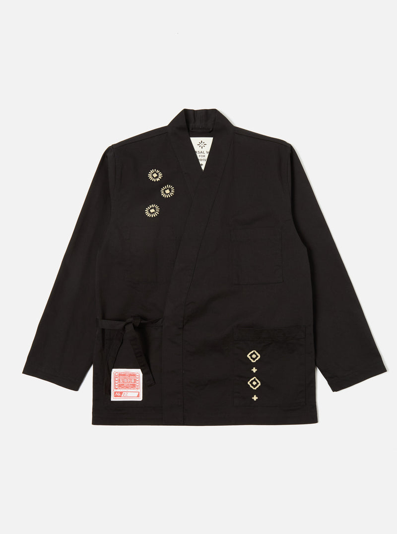 HHV x Universal Works Black Twill Kyoto Work Jacket
