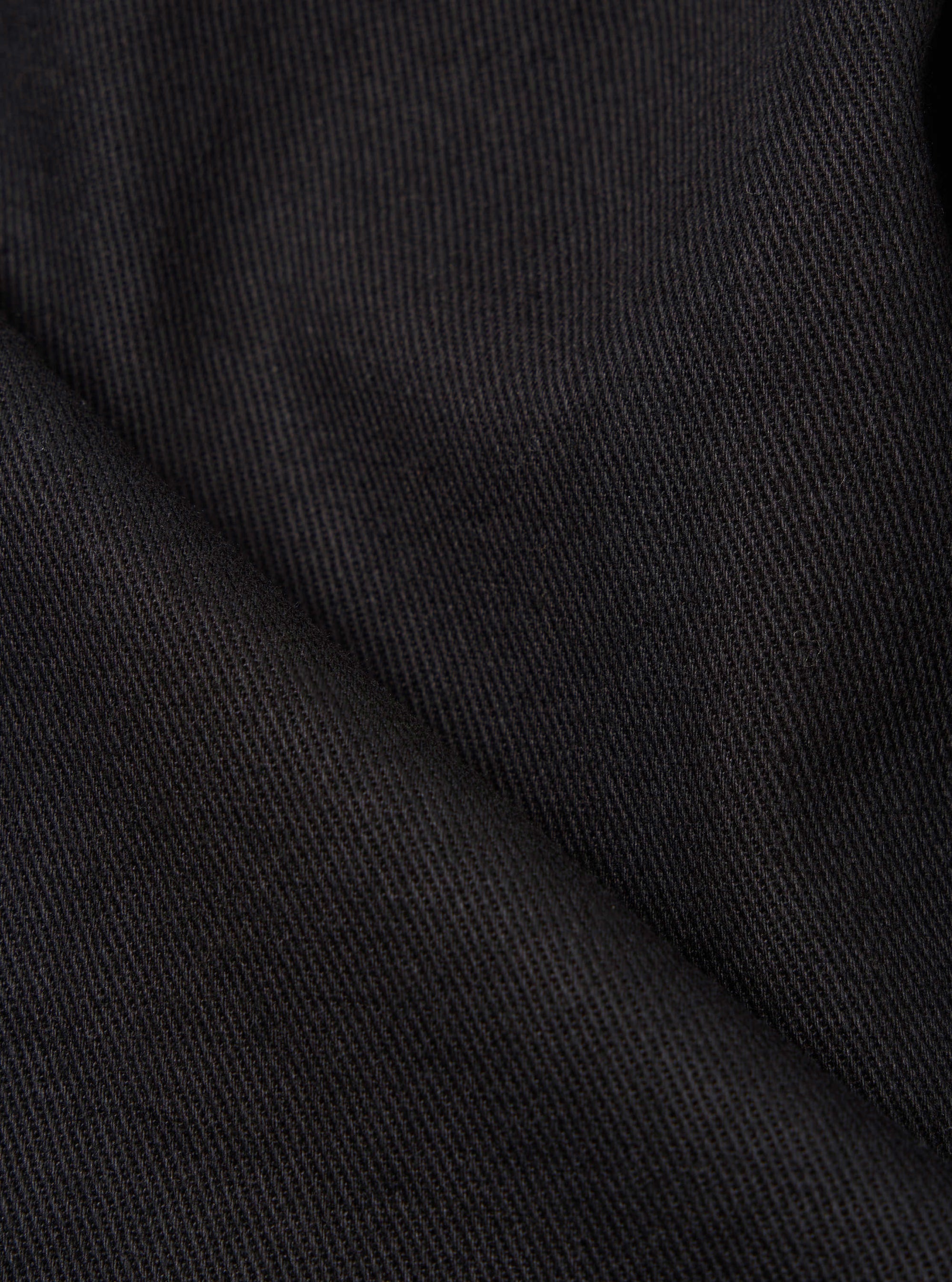 Black Twill Pleated Track Pant