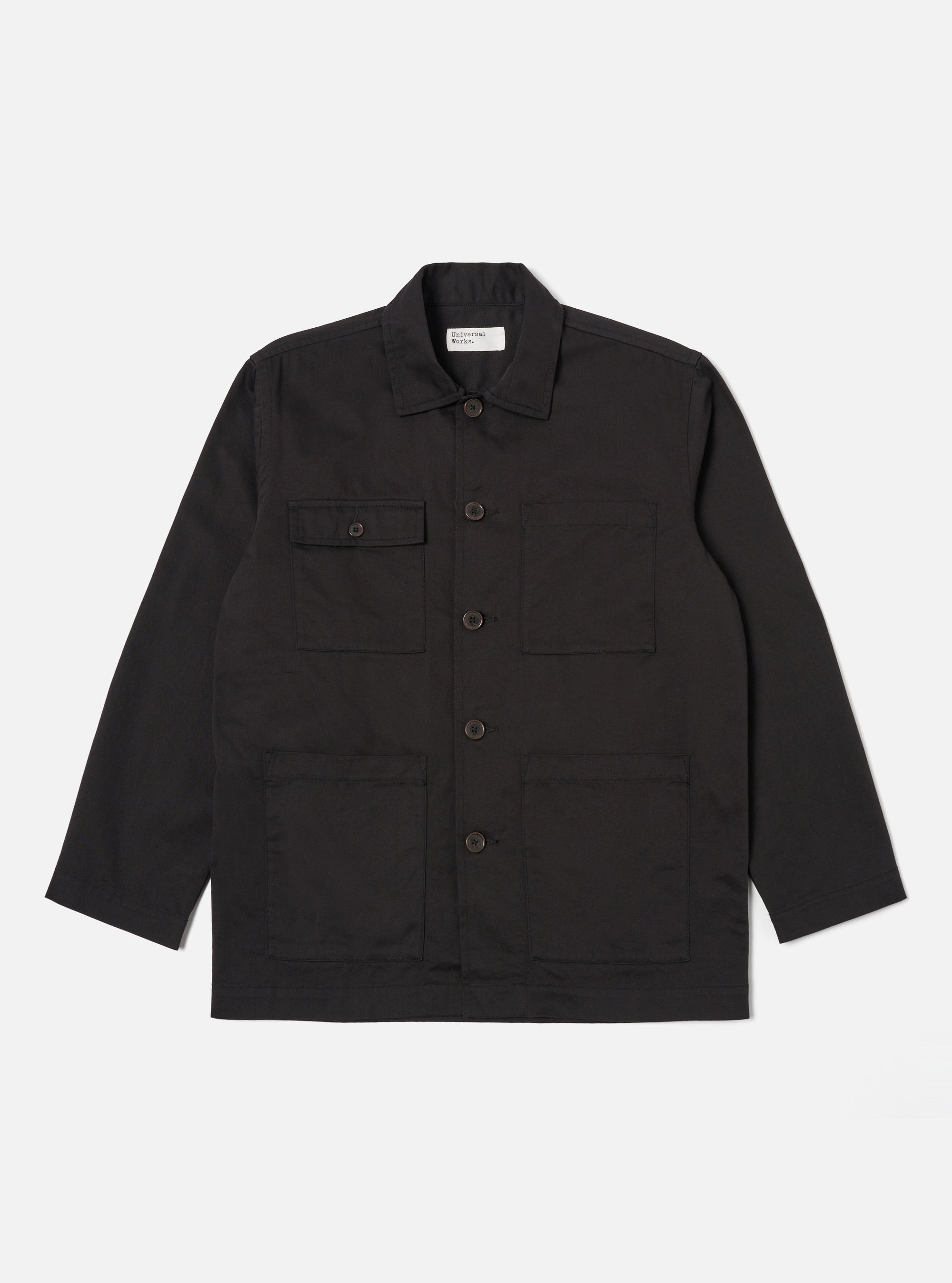 Black Twill Dockside Overshirt