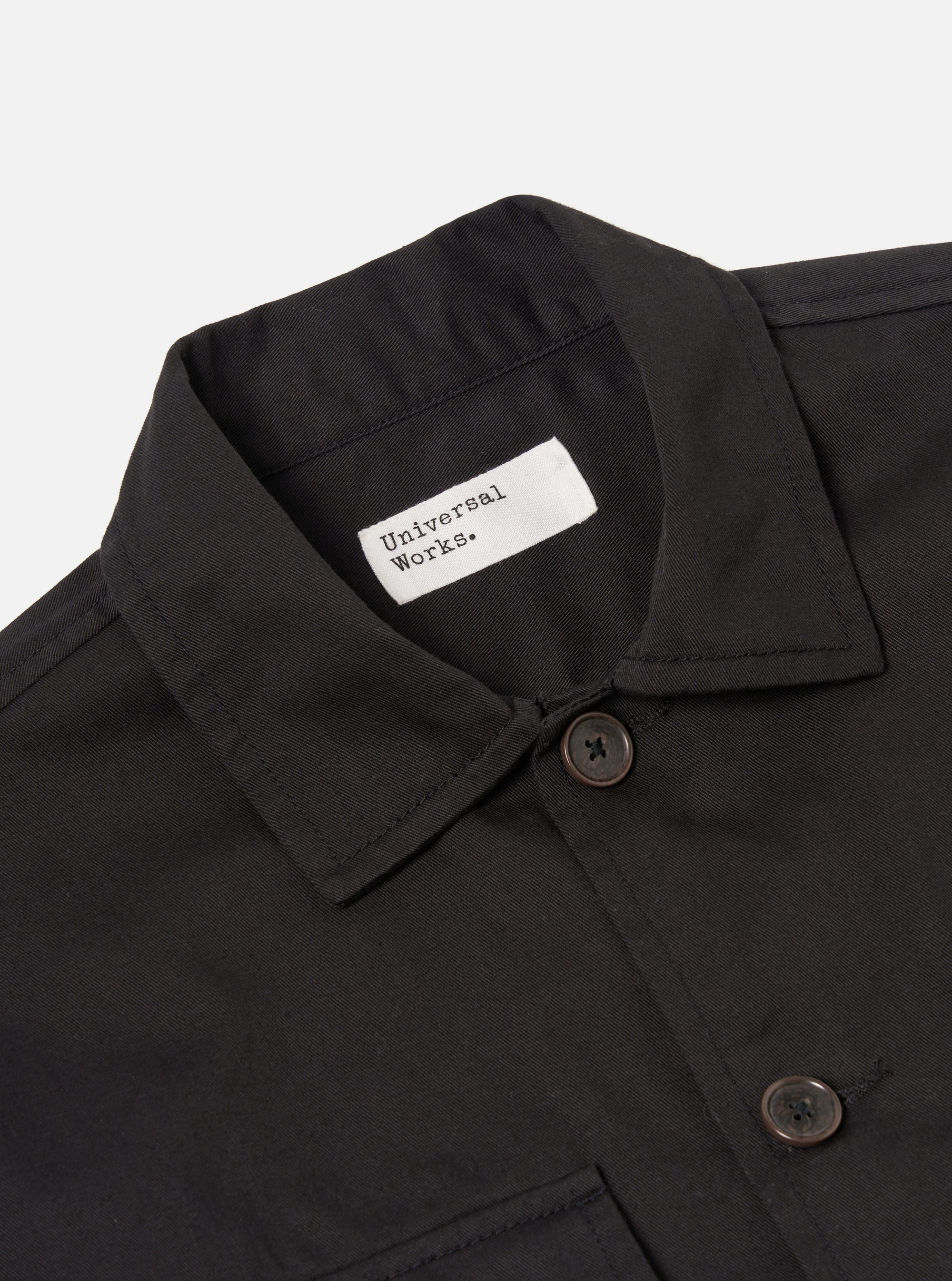 Black Twill Dockside Overshirt