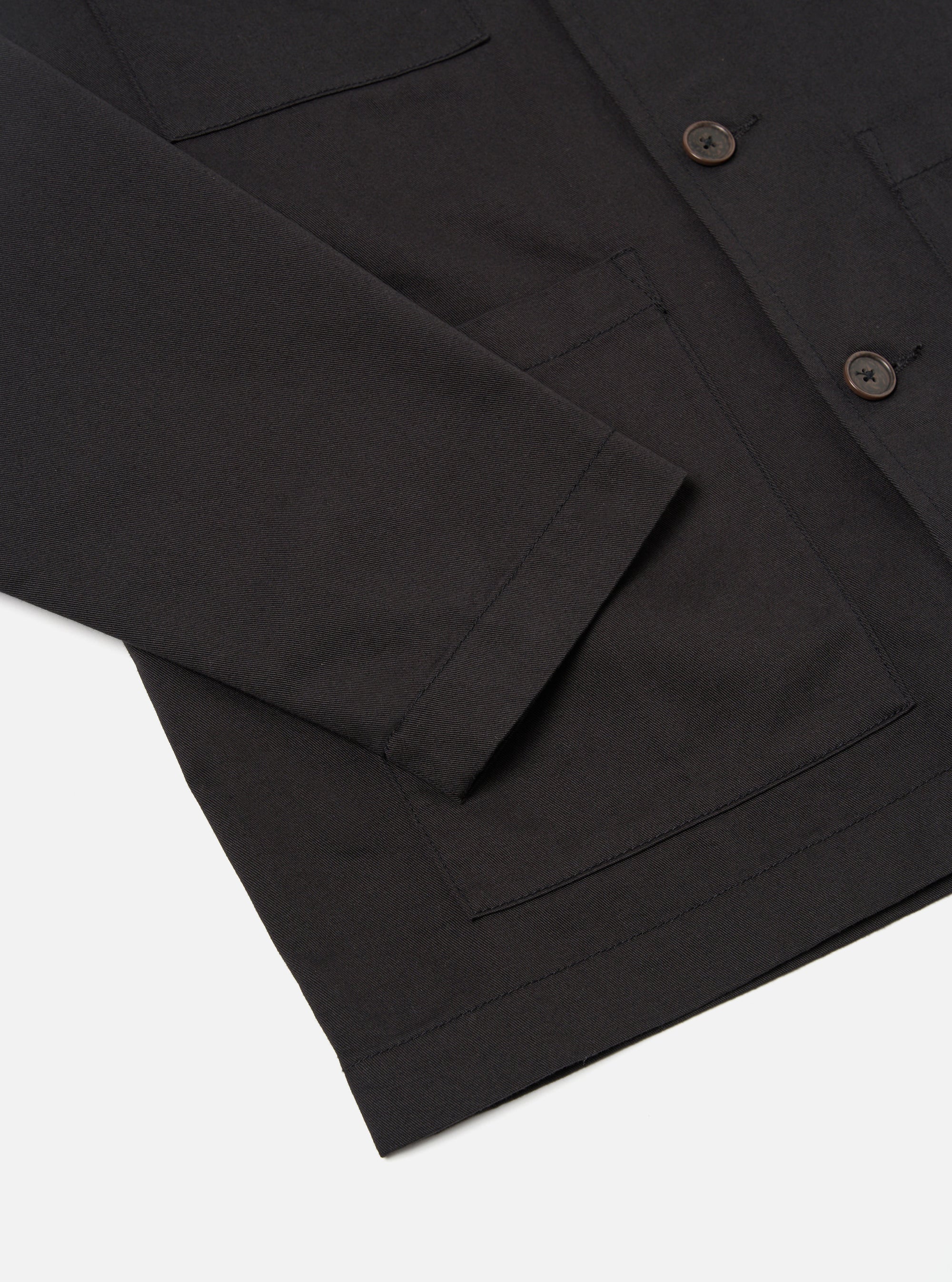 Black Twill Dockside Overshirt