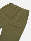 Close-up of the back of the Light Olive Twill Duke Pant on a white background. The twill fabric shows a subtle texture and the fit appears relaxed.