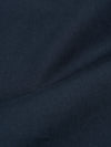 Close-up of the navy twill fabric of the Bakers Jacket, showing the texture and color. The jacket is displayed on a flat surface.