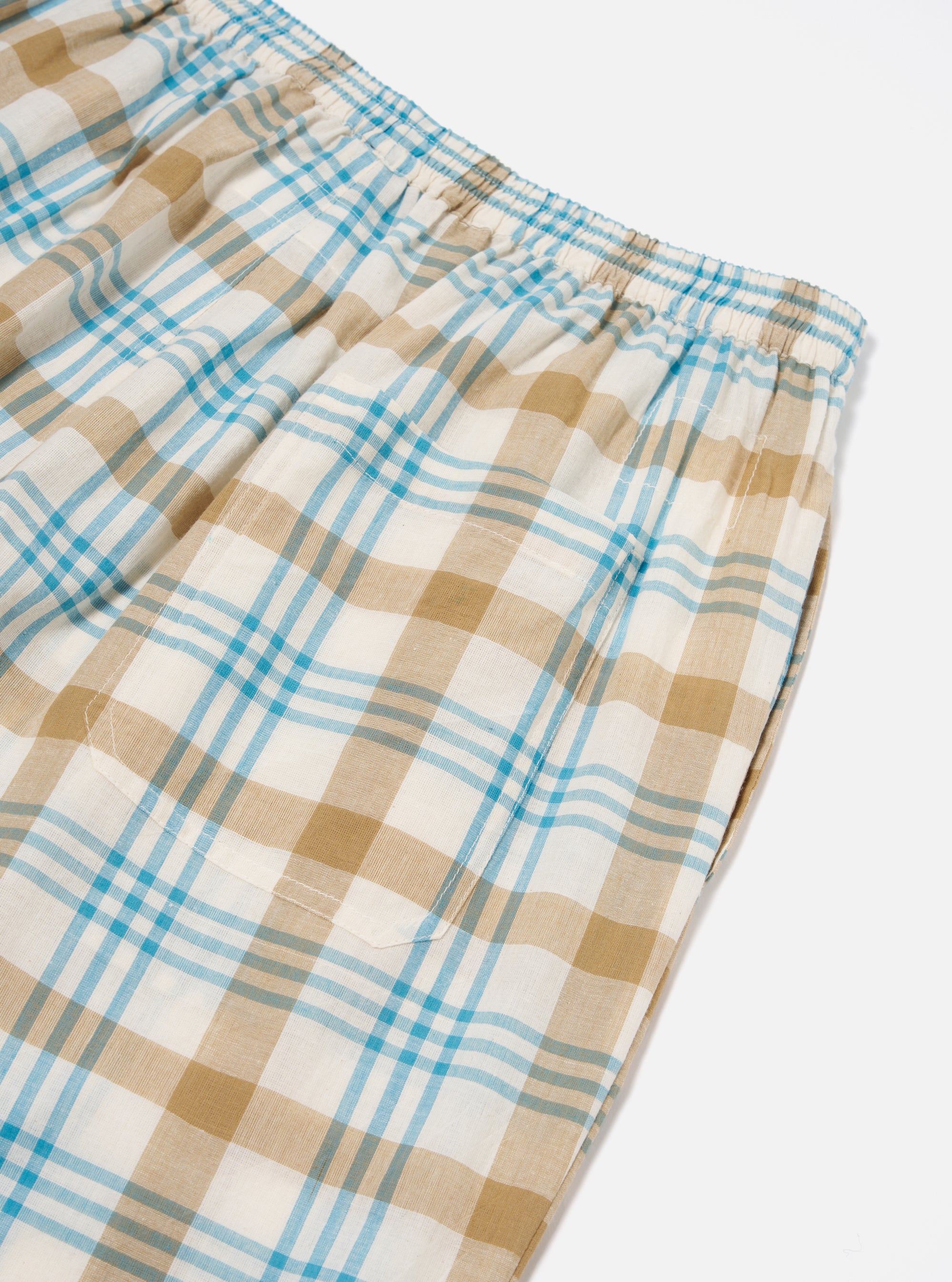 Ecru Madras Check Pyjama Pant