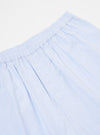 Close-up of the Ice Blue Recycled Cotton Pyjama Short on a white background. Shows the elastic waistband and soft, breathable fabric.