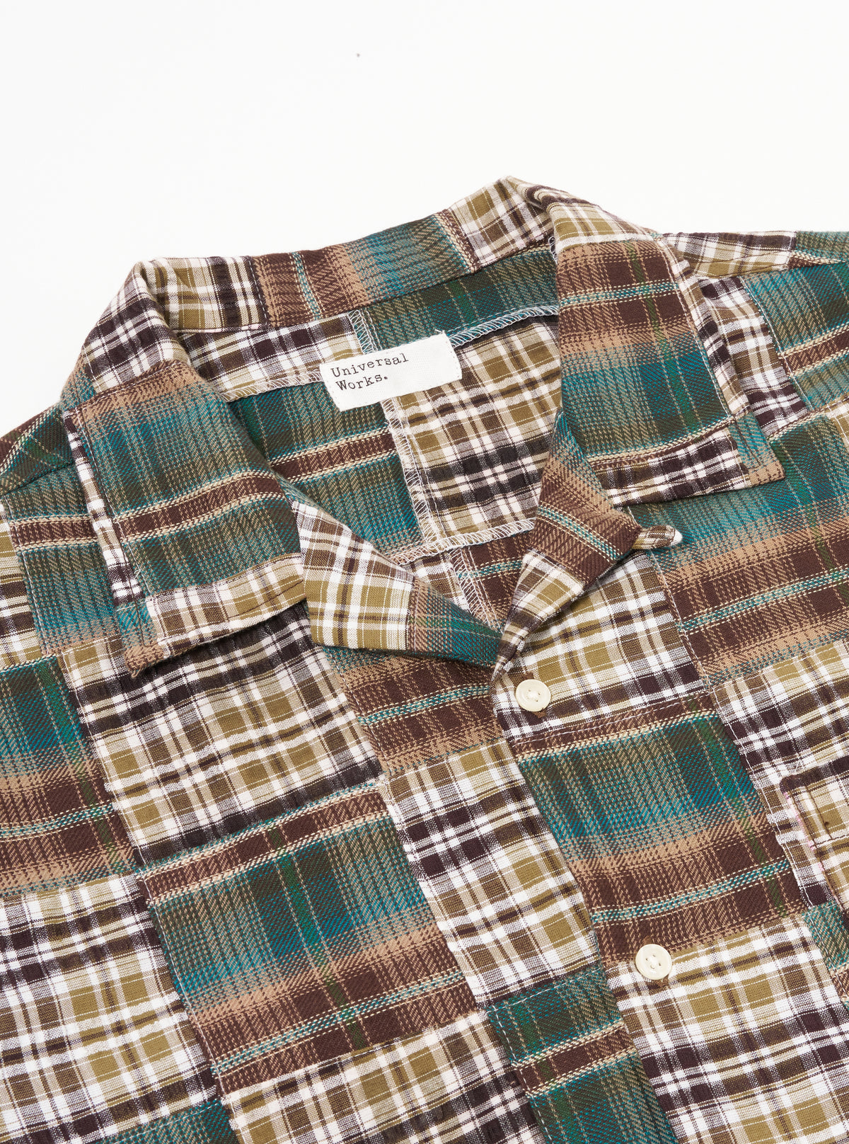 Green/Brown Patchwork Madras Long Pyjama Set