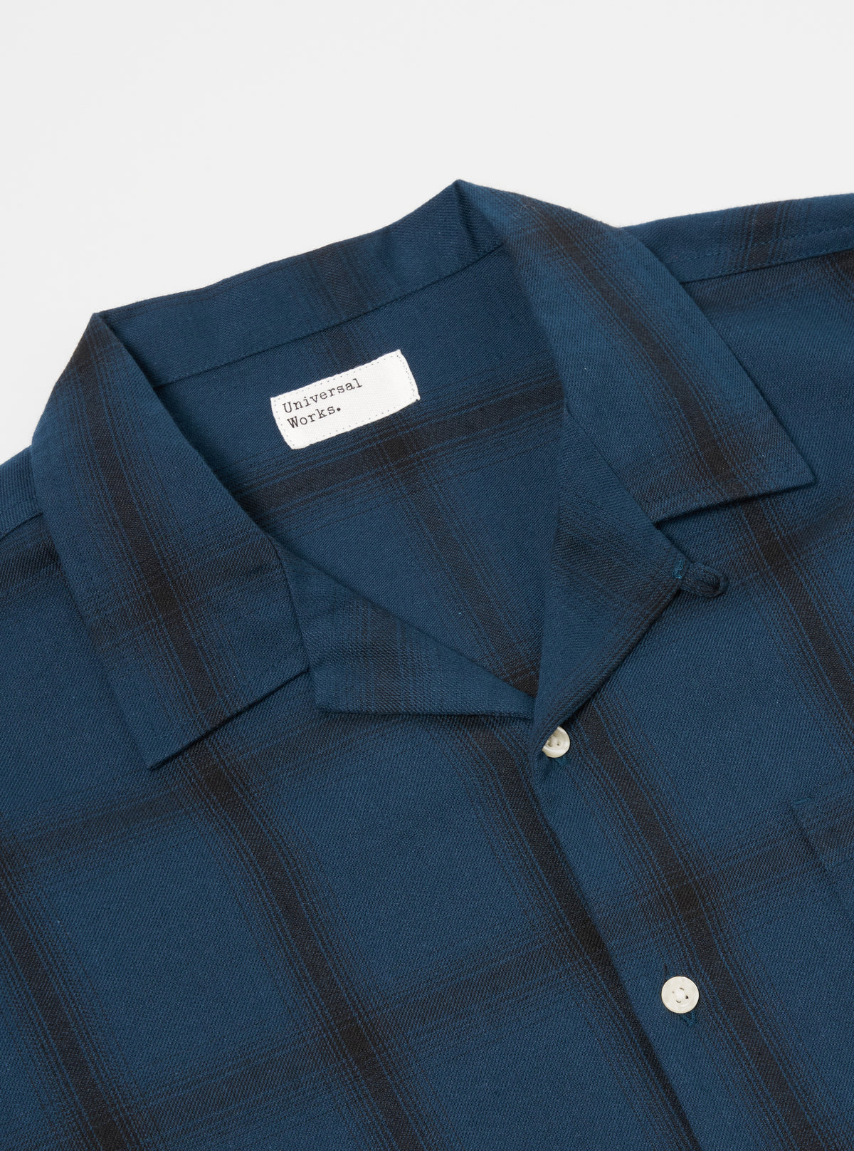 Navy Shadow Check Long Pyjama Set