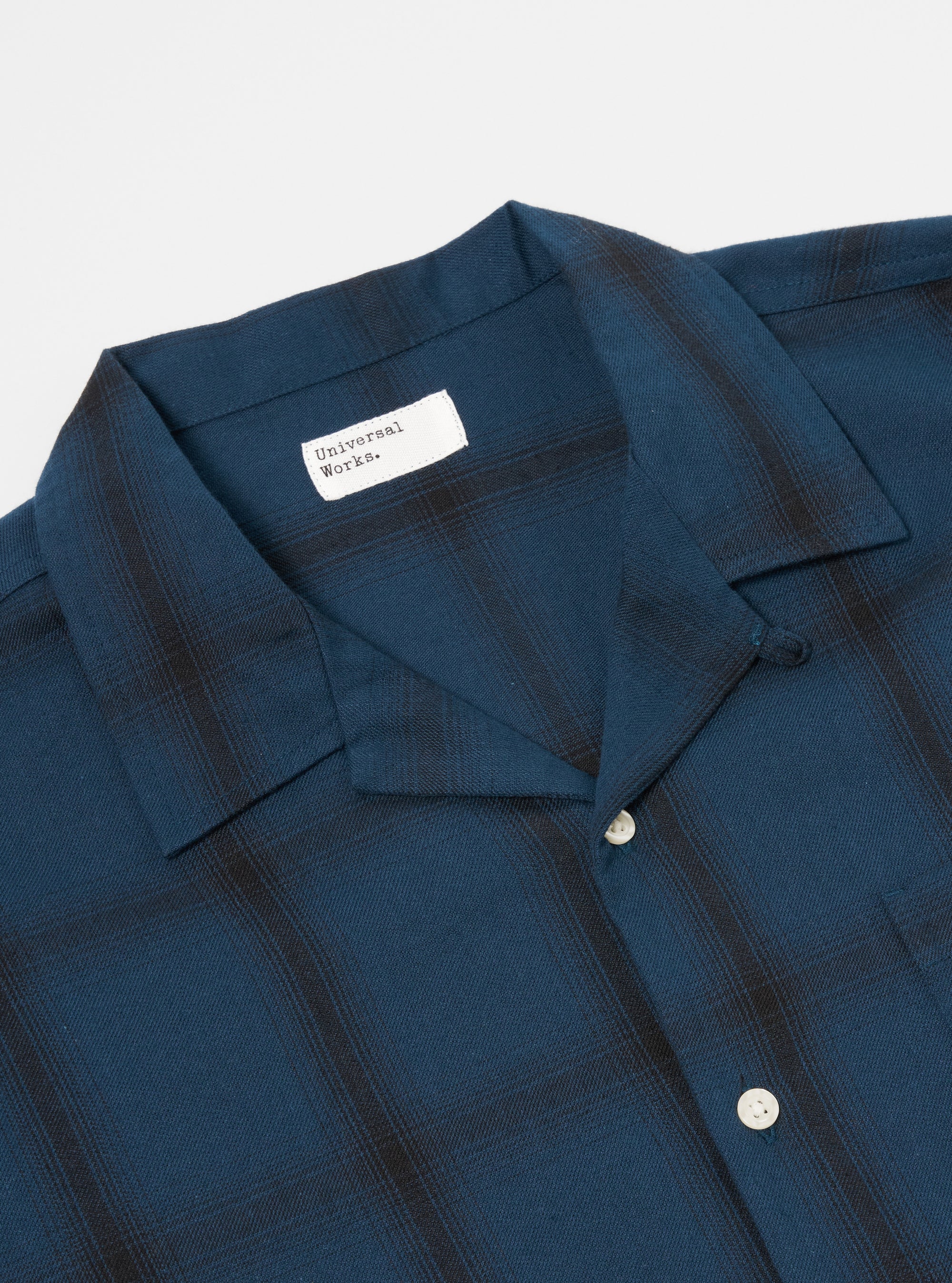Navy Shadow Check Long Pyjama Set